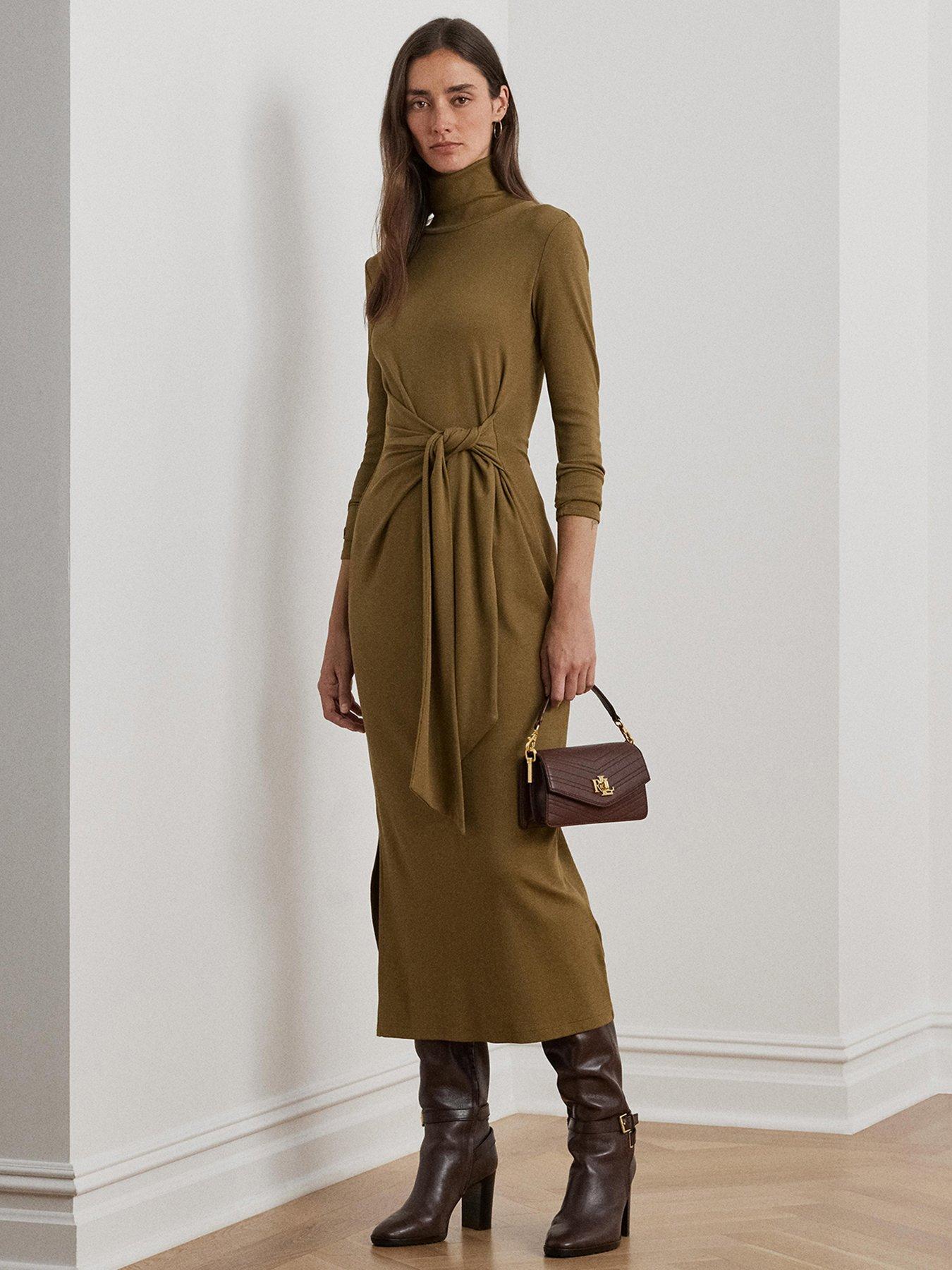 lauren-by-ralph-lauren-montiva-long-sleeve-jumper-dress-brownfront