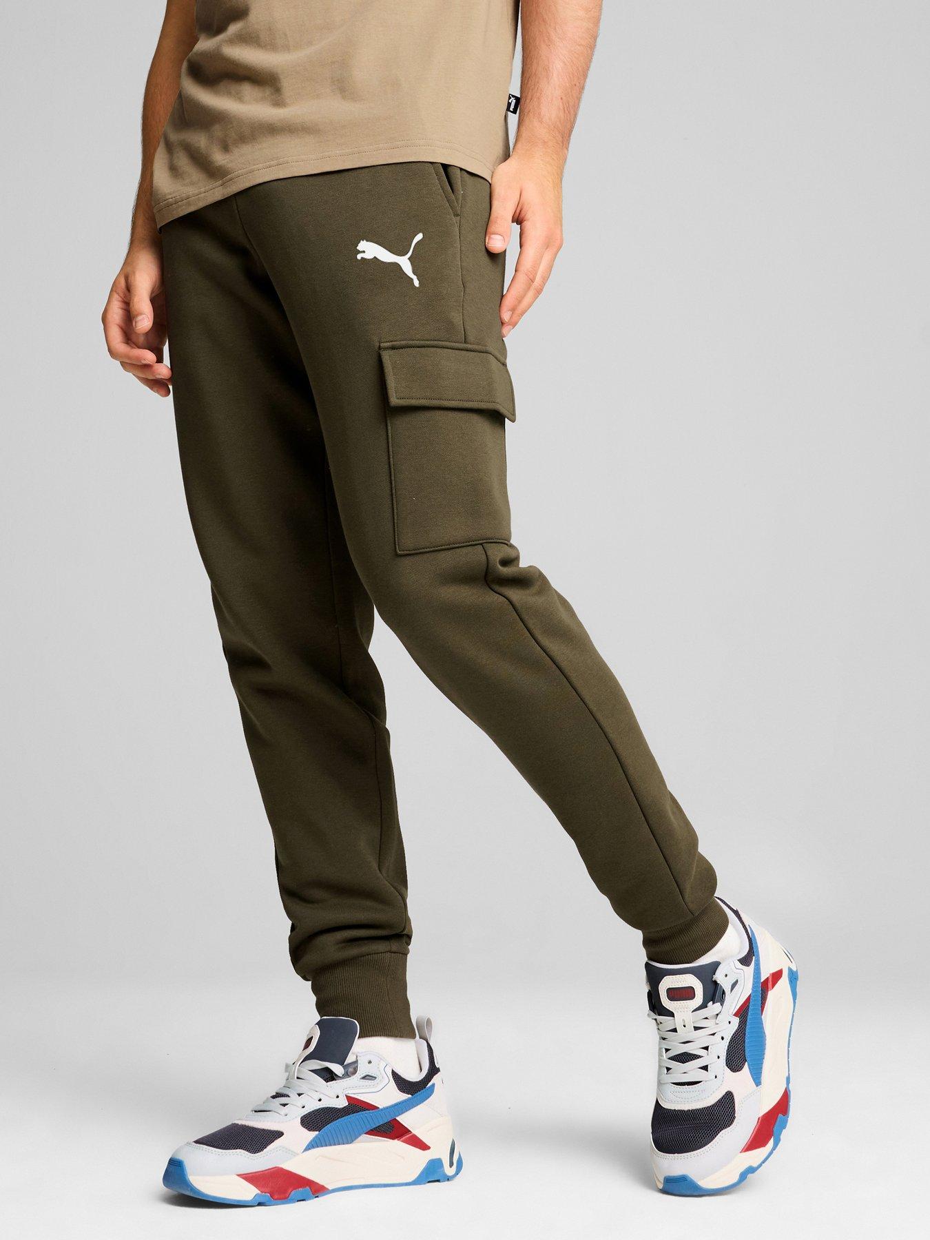 puma-mens-essentials-cargo-pants-green