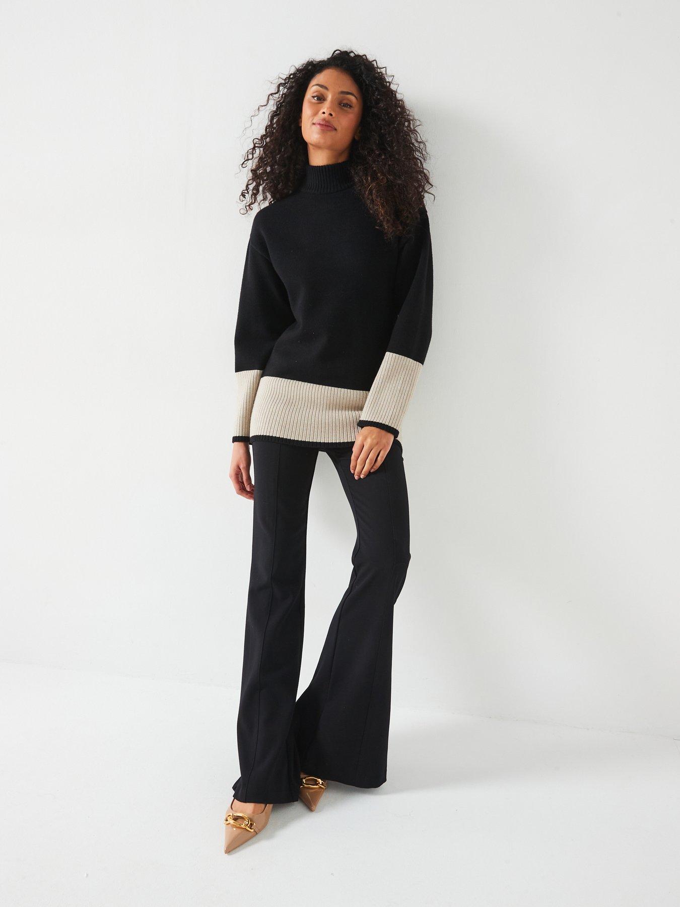 v-by-very-funnel-neck-colour-block-jumper-blackback