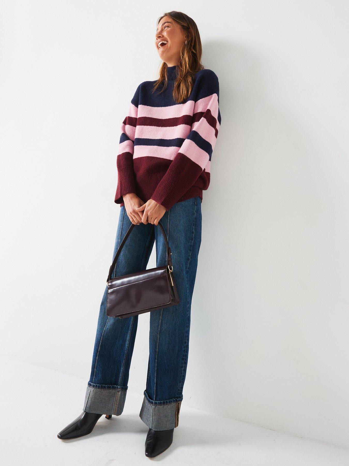 v-by-very-funnel-neck-longline-colour-block-jumper-multiback