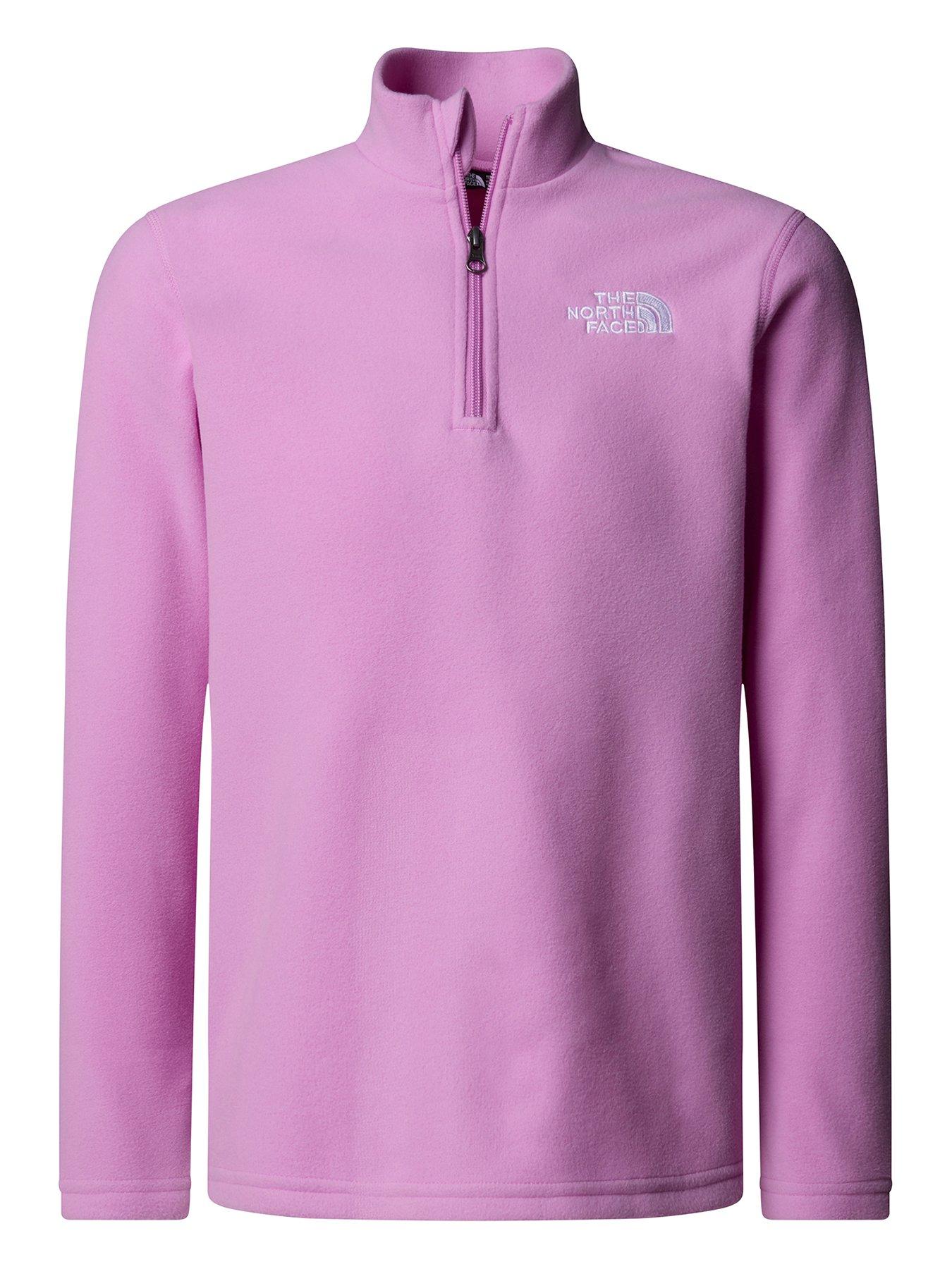 the-north-face-juniors-glacier-14-zip-pullover-pink