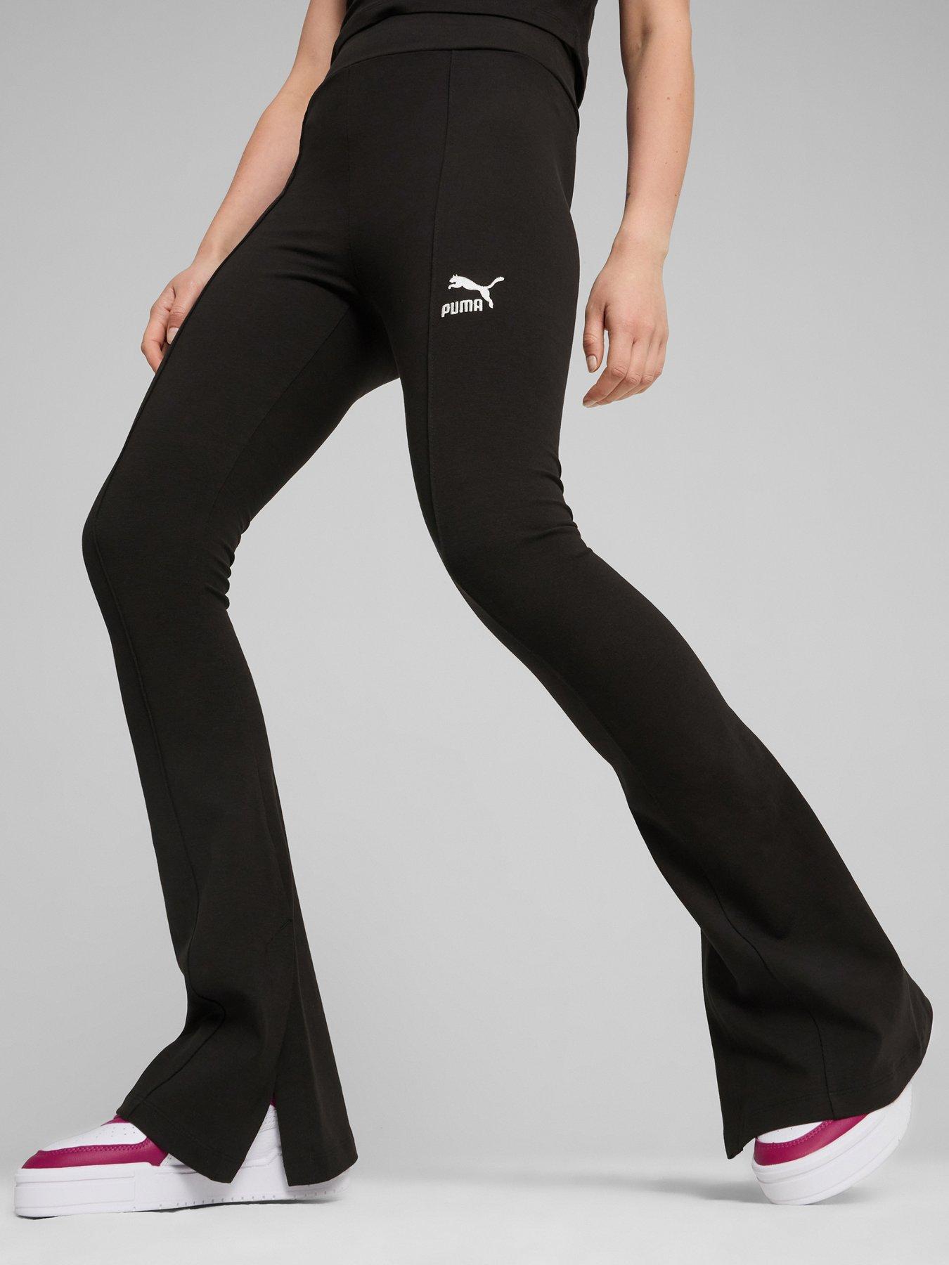 puma-womens-classics-pintuck-flared-leggings-black