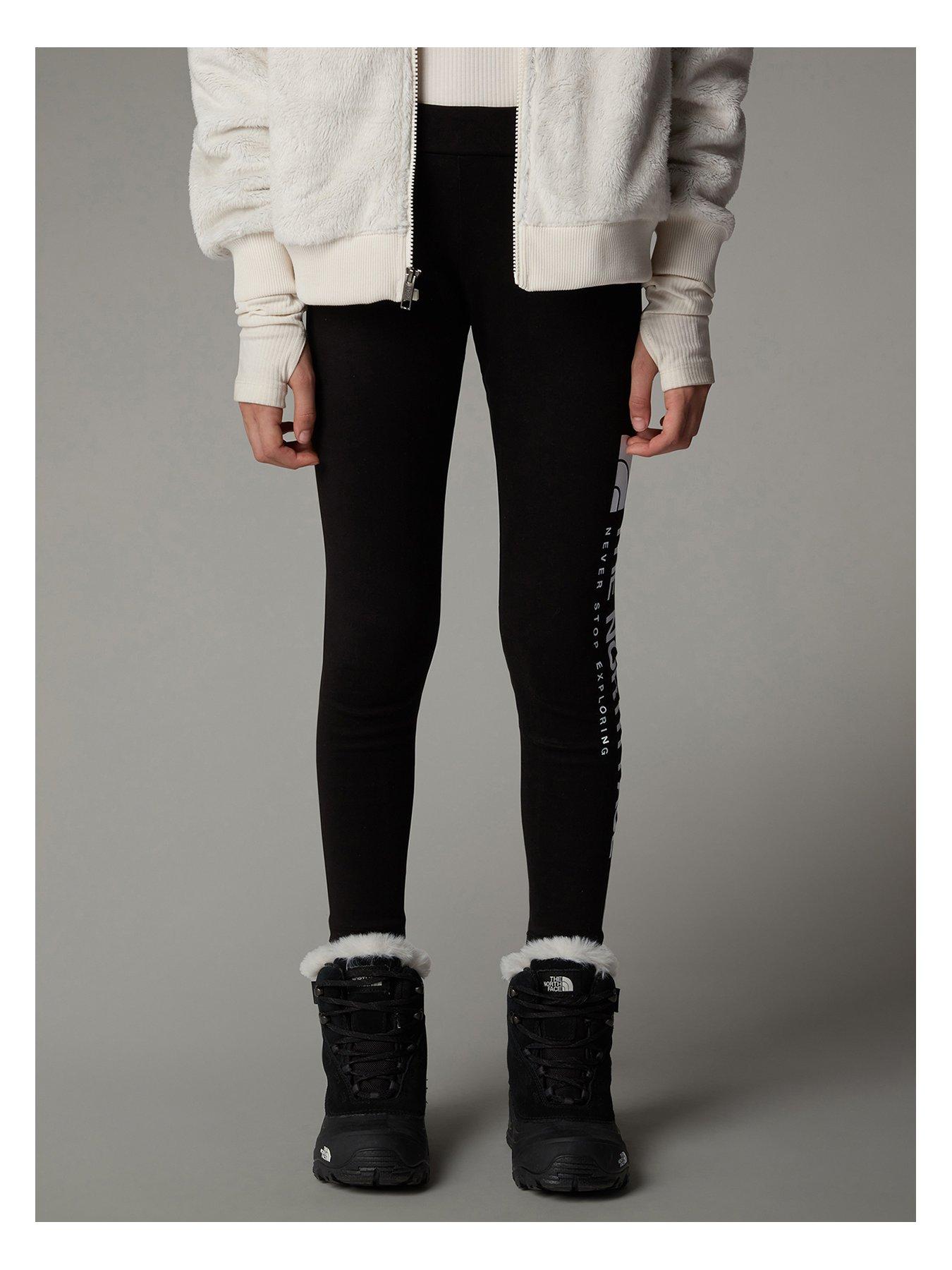 THE NORTH FACE Junior Girls Vertical Graphic Leggings - Black