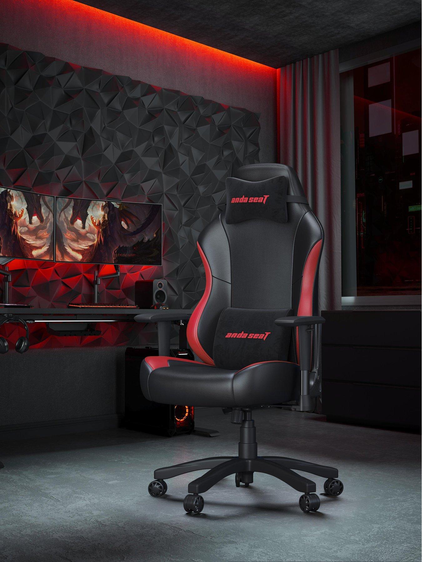 Image of Andaseat Anda seaT Luna Premium Large Gaming Chair - Black/Red