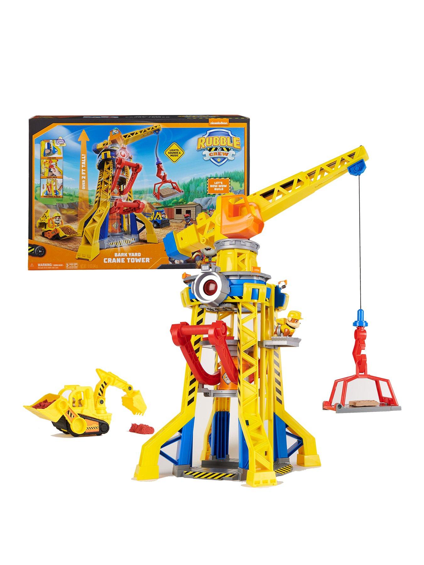 Rubble & Crew Barkyard Crane Tower Playset with Kinetic Sand
