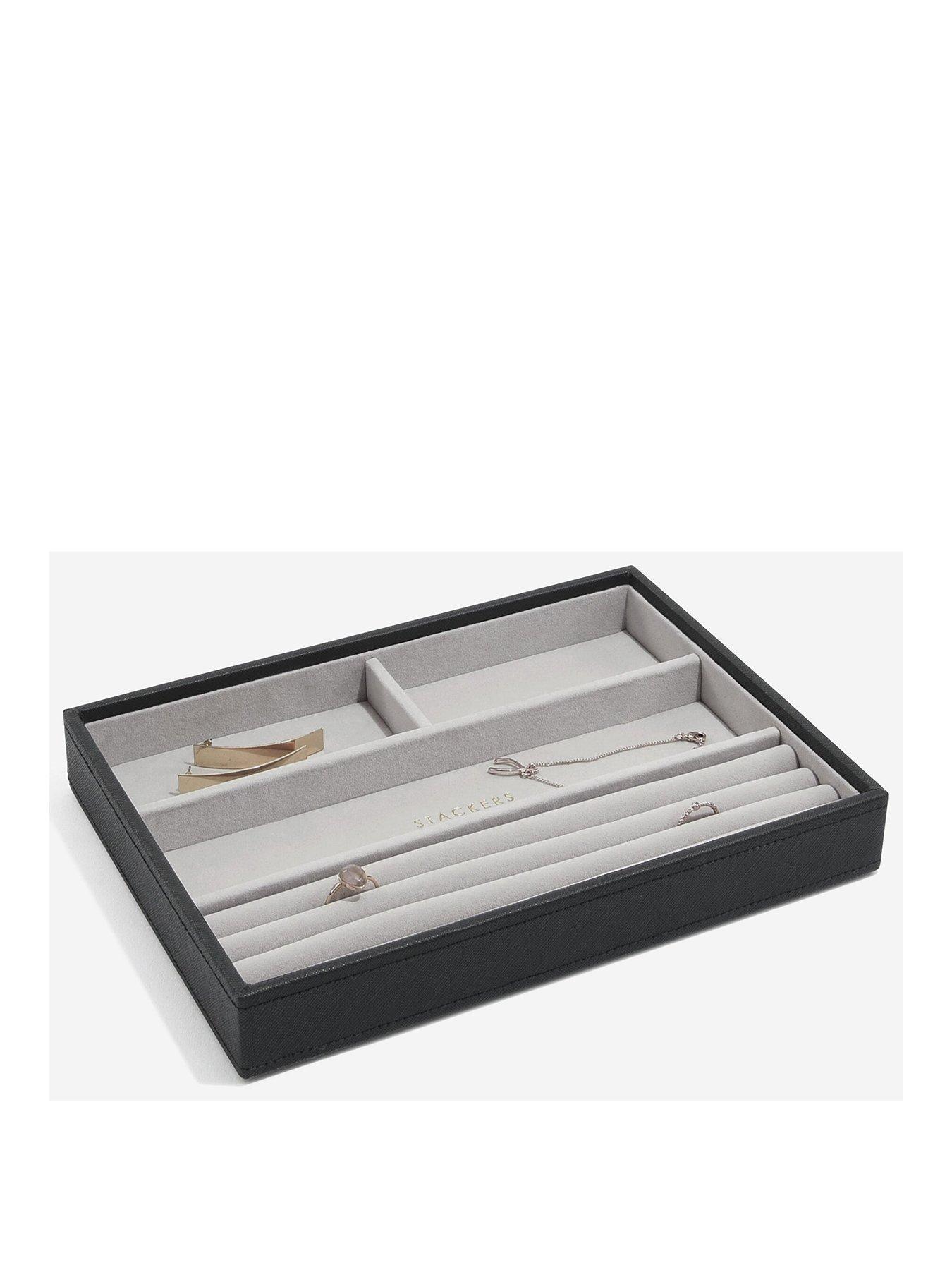 Image 1 of 3 of Stackers Stackers Classic 4 Section Tray - Black