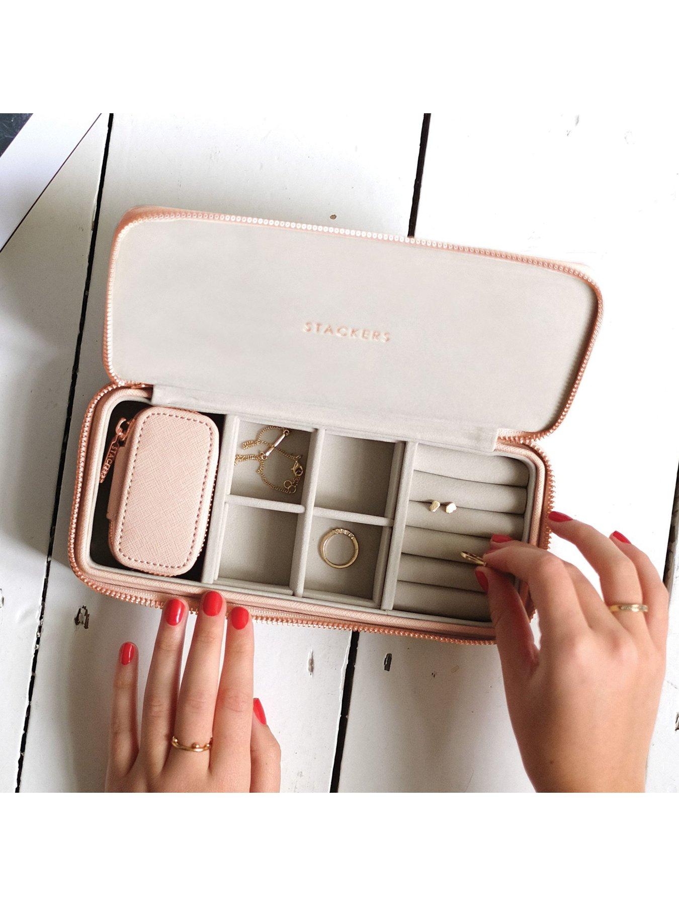 Image 2 of 3 of Stackers Stackers Large &amp; Petite Travel Box - Blush