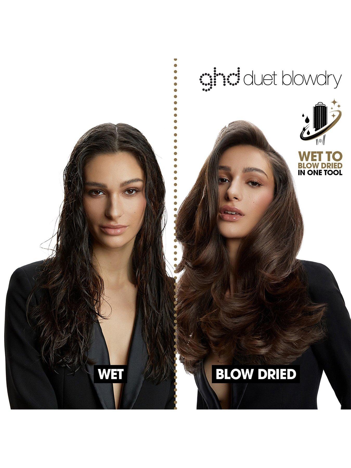 Image 2 of 8 of ghd ghd Duet Blowdry - Hair Dryer Brush, Wet To Blow Dried, No Heat Damage, 3x More Volume Blow Dry, for All Hair Types (White)