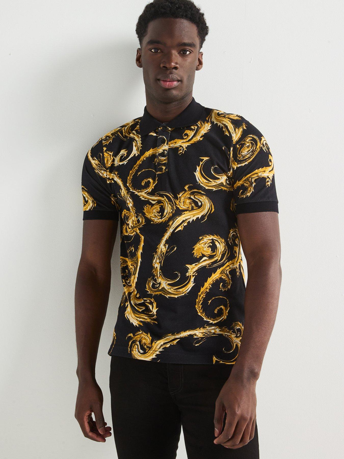 versace-jeans-couture-gold-chromo-print-polo-shirt-black