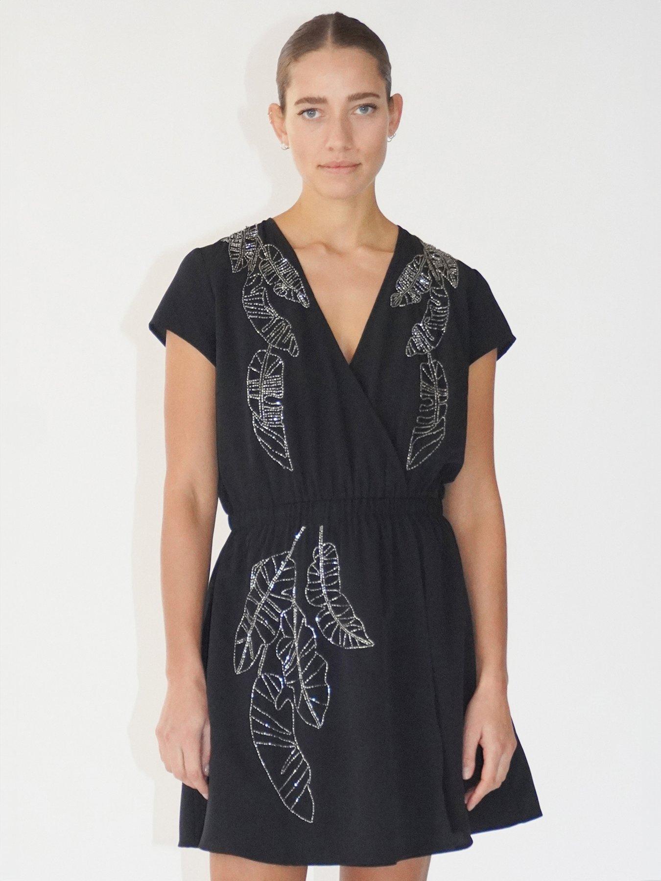 religion-sensation-wrap-beaded-mini-dress-blackback