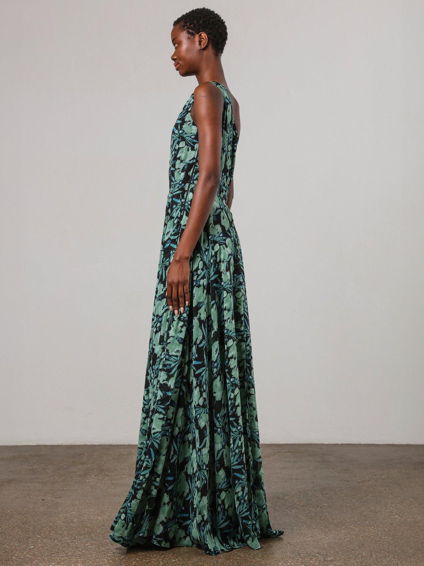 religion-one-shoulder-full-floaty-skirt-maxi-dress-greenoutfit