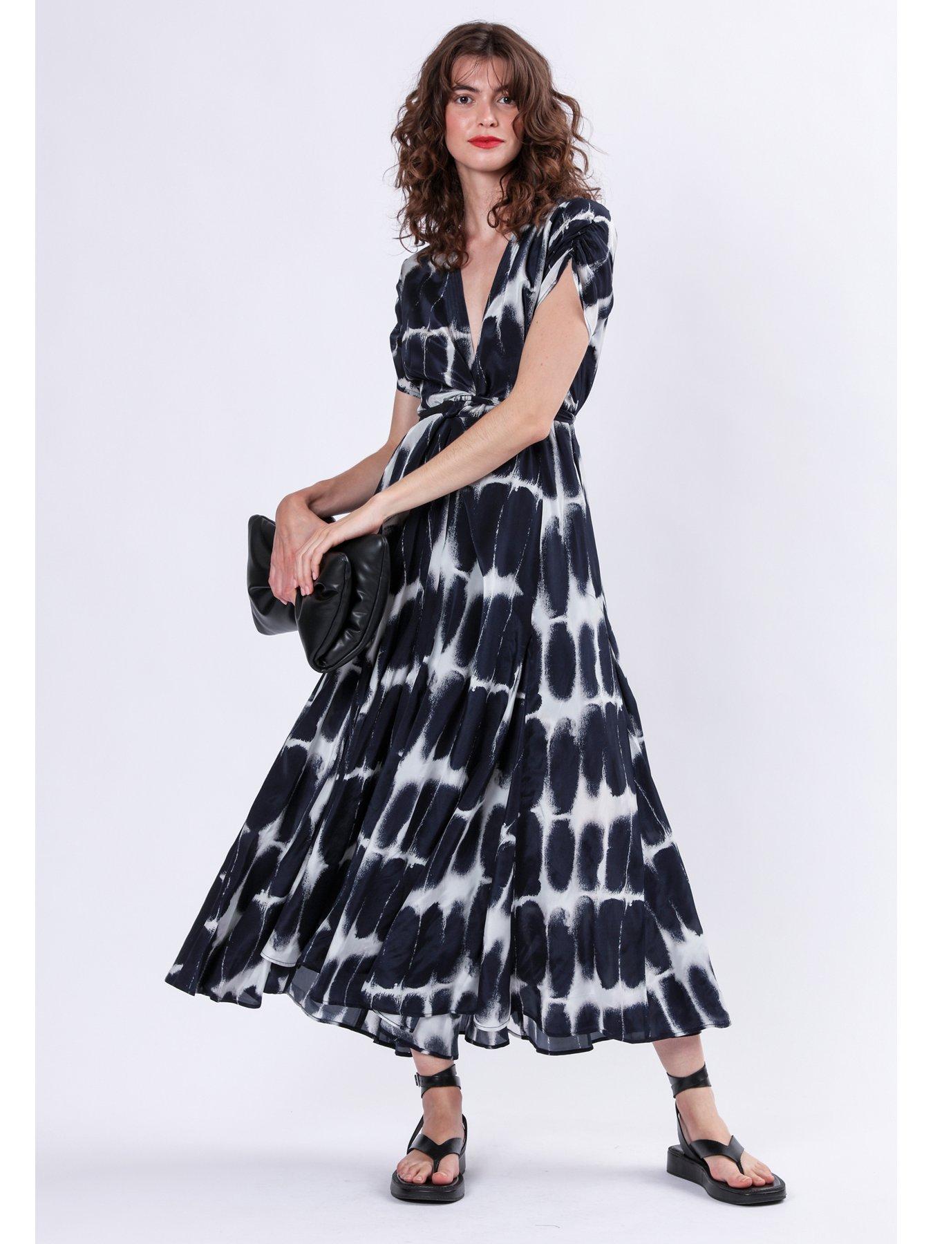 religion-tie-dye-print-cupro-wrap-maxi-dress-with-full-skirt-navyback