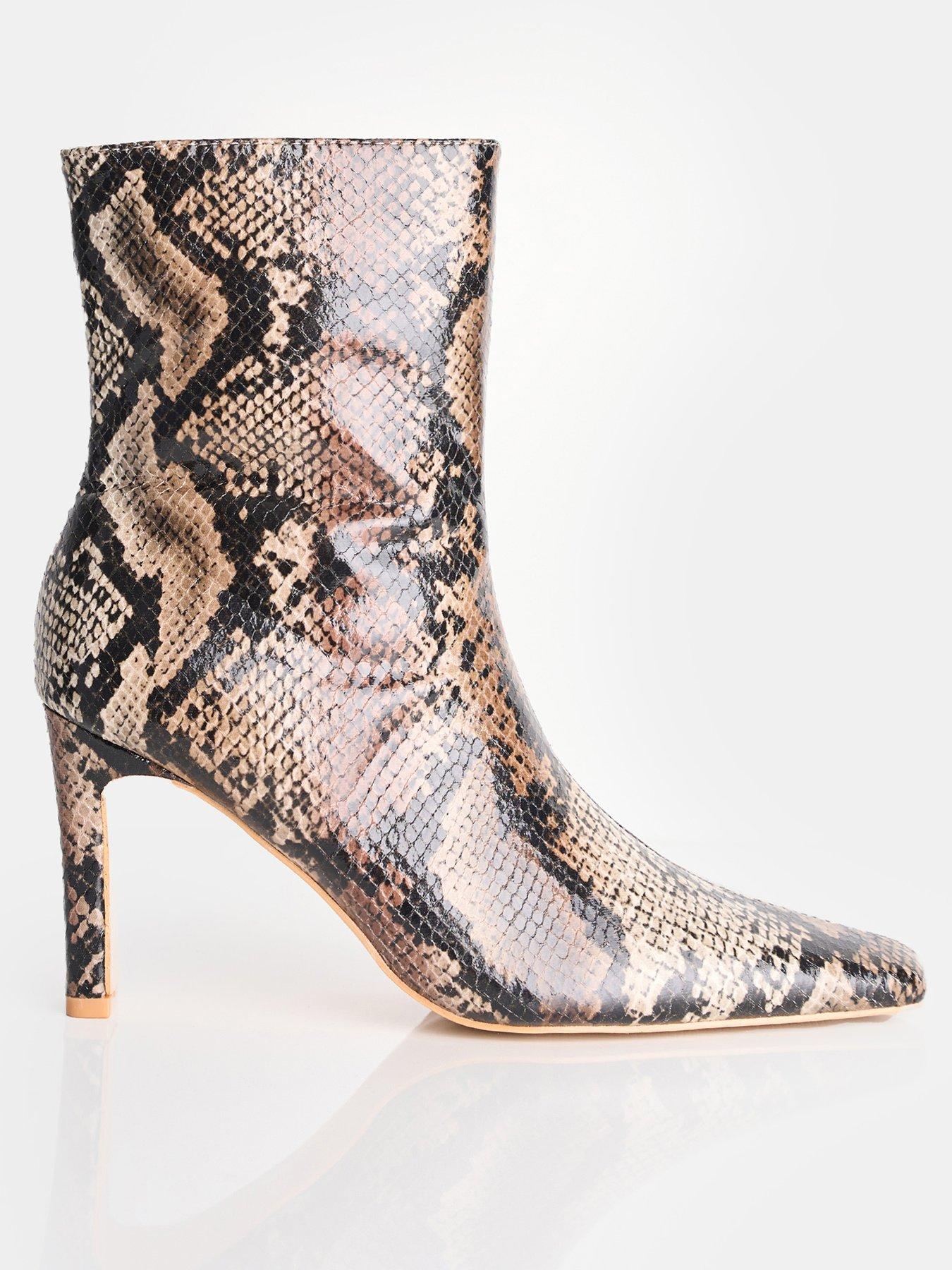 public-desire-polaris-knee-ankle-boot-snake-print