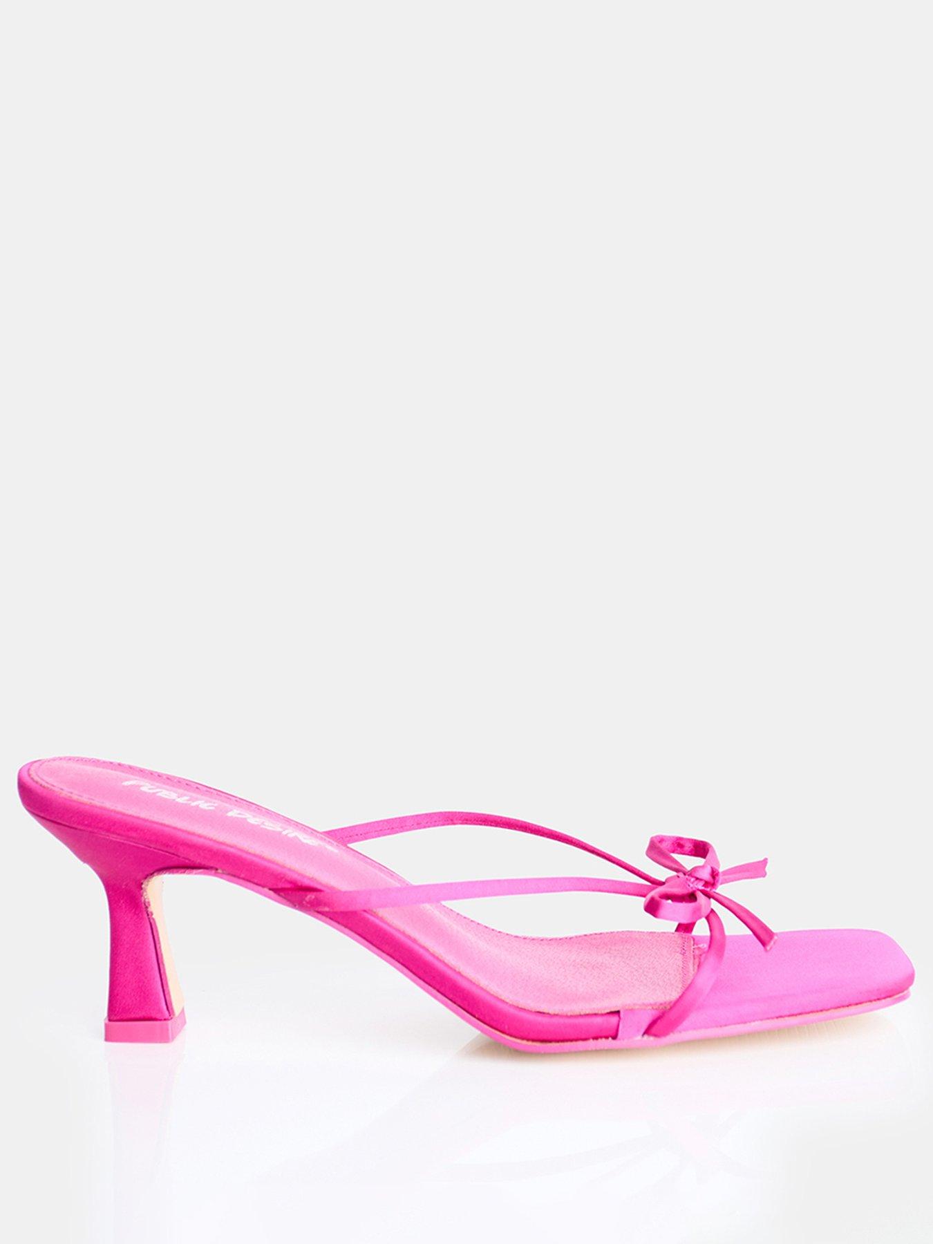 public-desire-cindy-square-toe-bow-detail-mule-sandal-hot-pinkstillFront