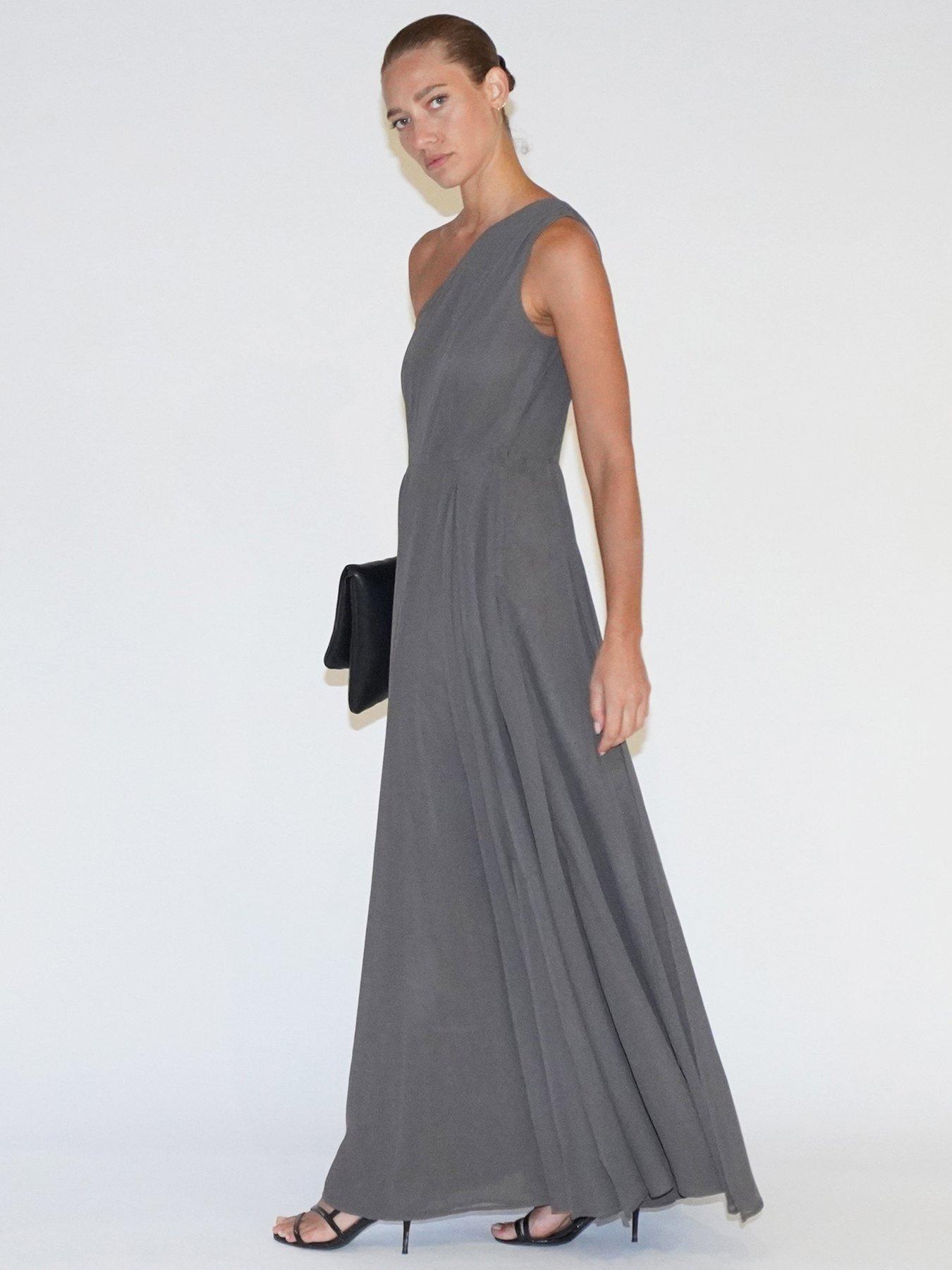 religion-one-shoulder-full-skirt-maxi-dress-greydetail