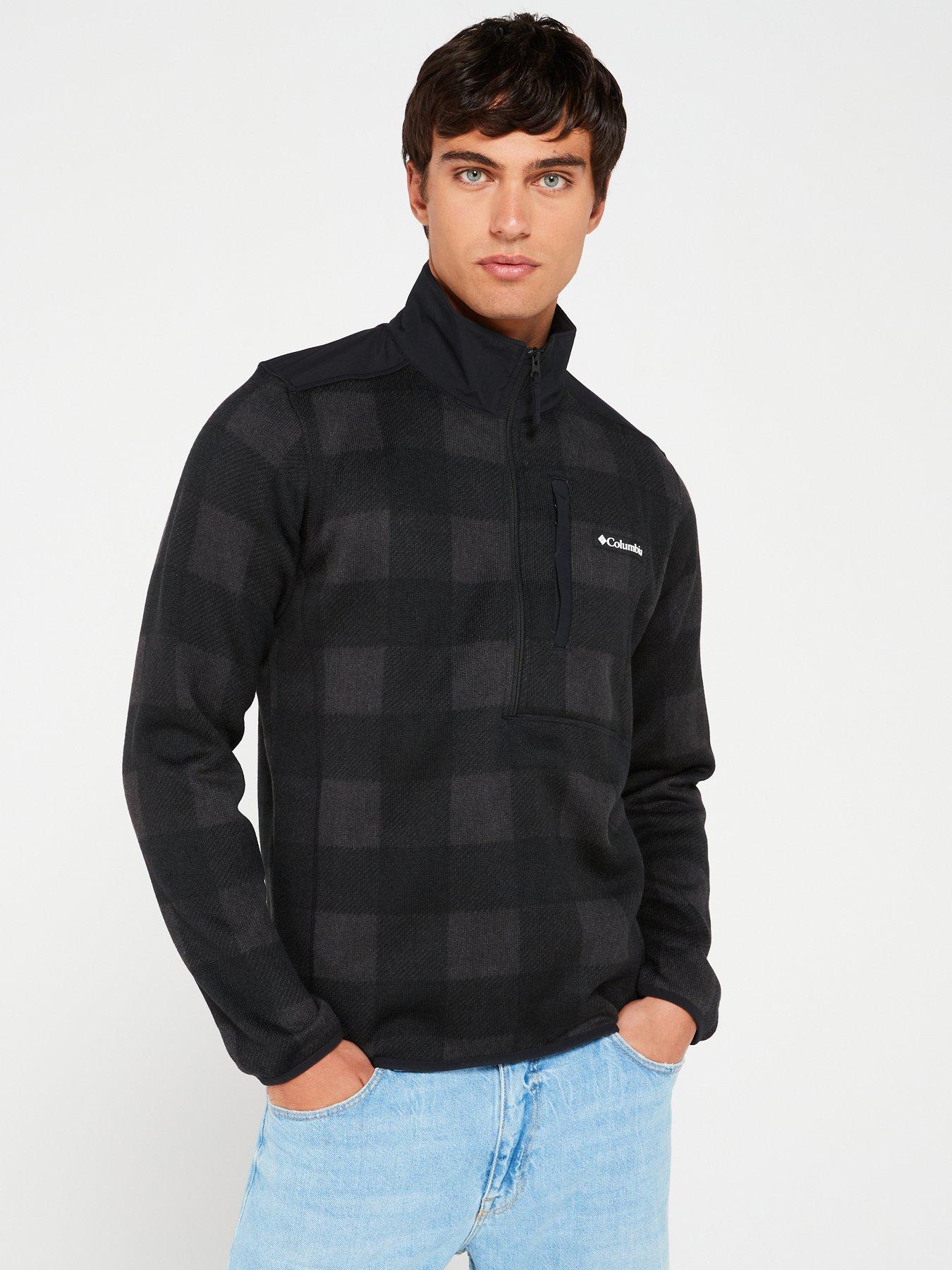 columbia-mens-sweater-weather-printed-half-zip-fleece-black