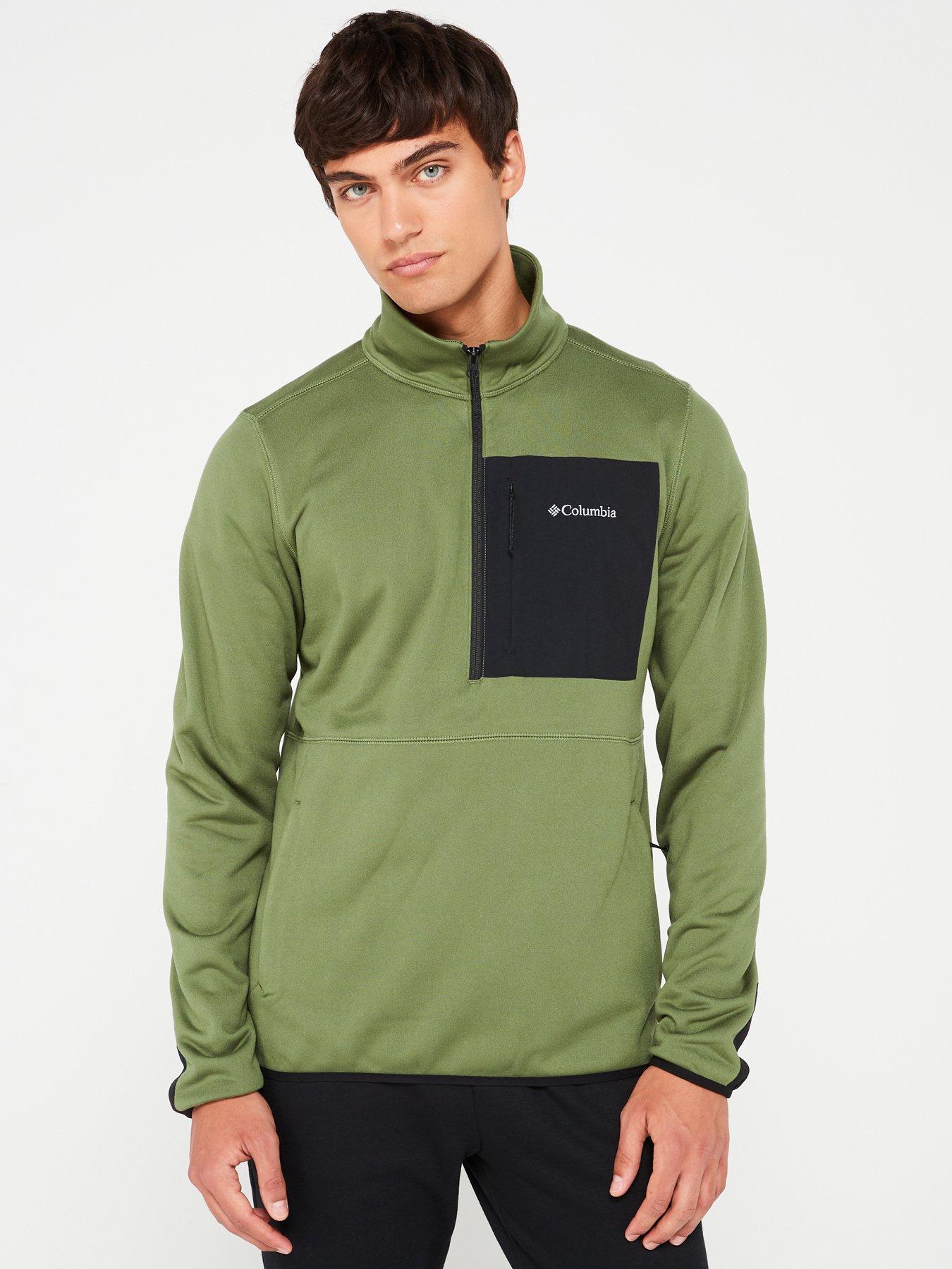 columbia-mens-columbia-hike-half-zip-ii-green