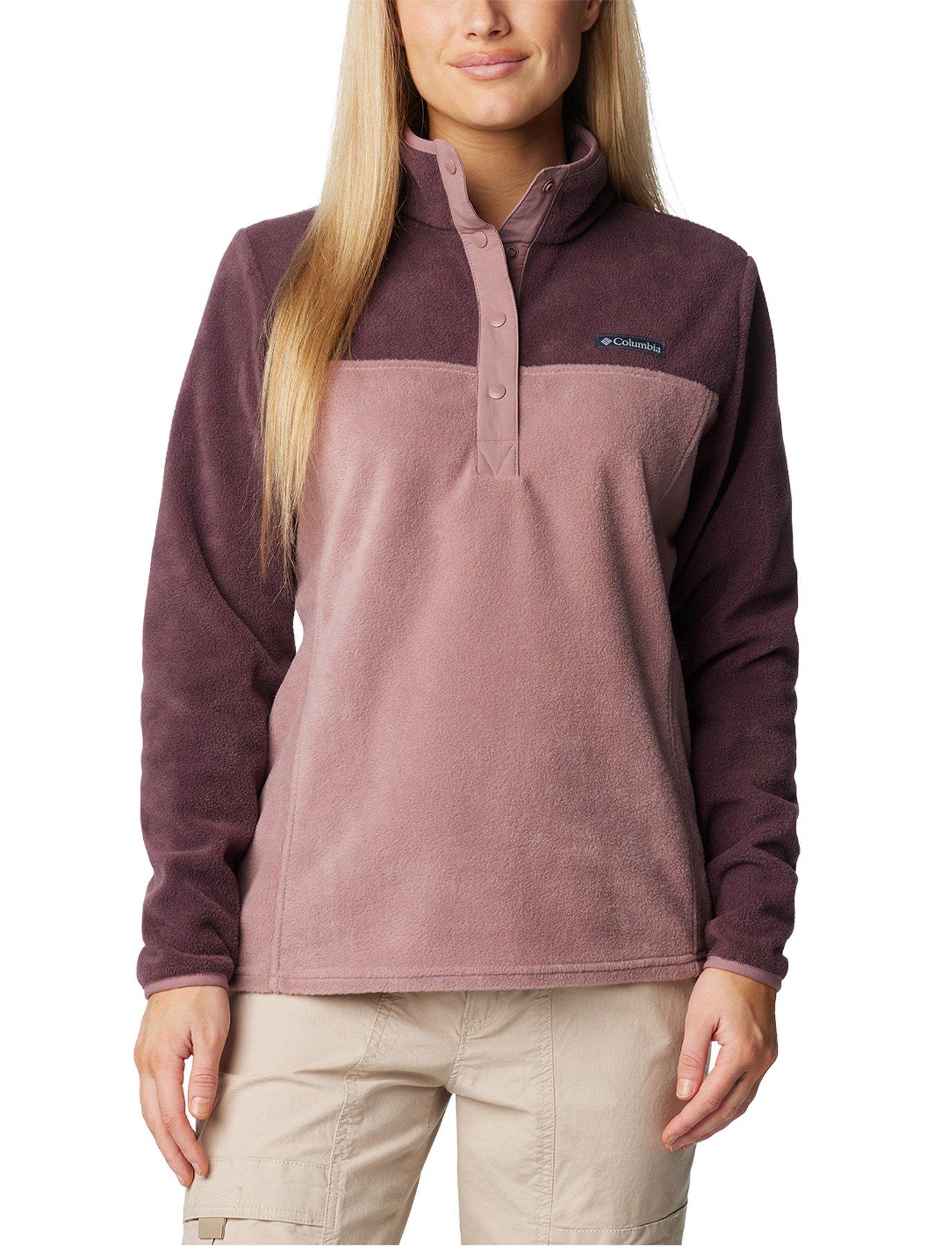 columbia-womens-benton-springs-12-snap-pull-over-fleece-purplefront