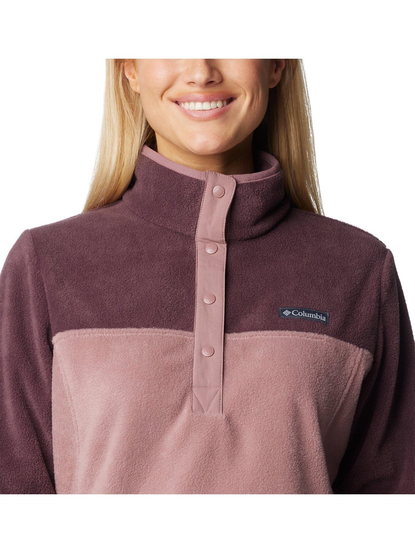 columbia-womens-benton-springs-12-snap-pull-over-fleece-purpledetail