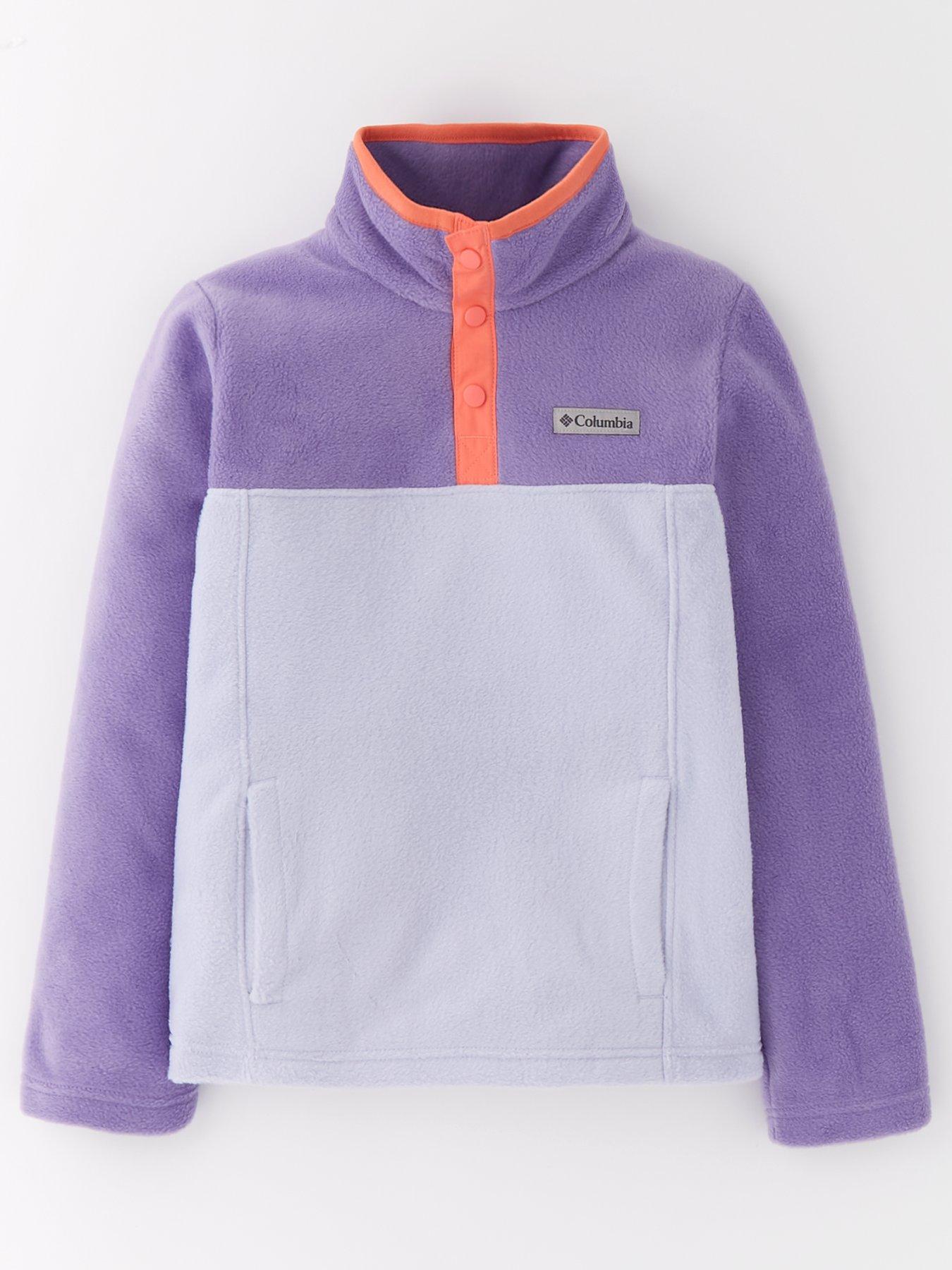 columbia-youth-unisex-steens-moutain-14-snap-fleece-pull-over-purple