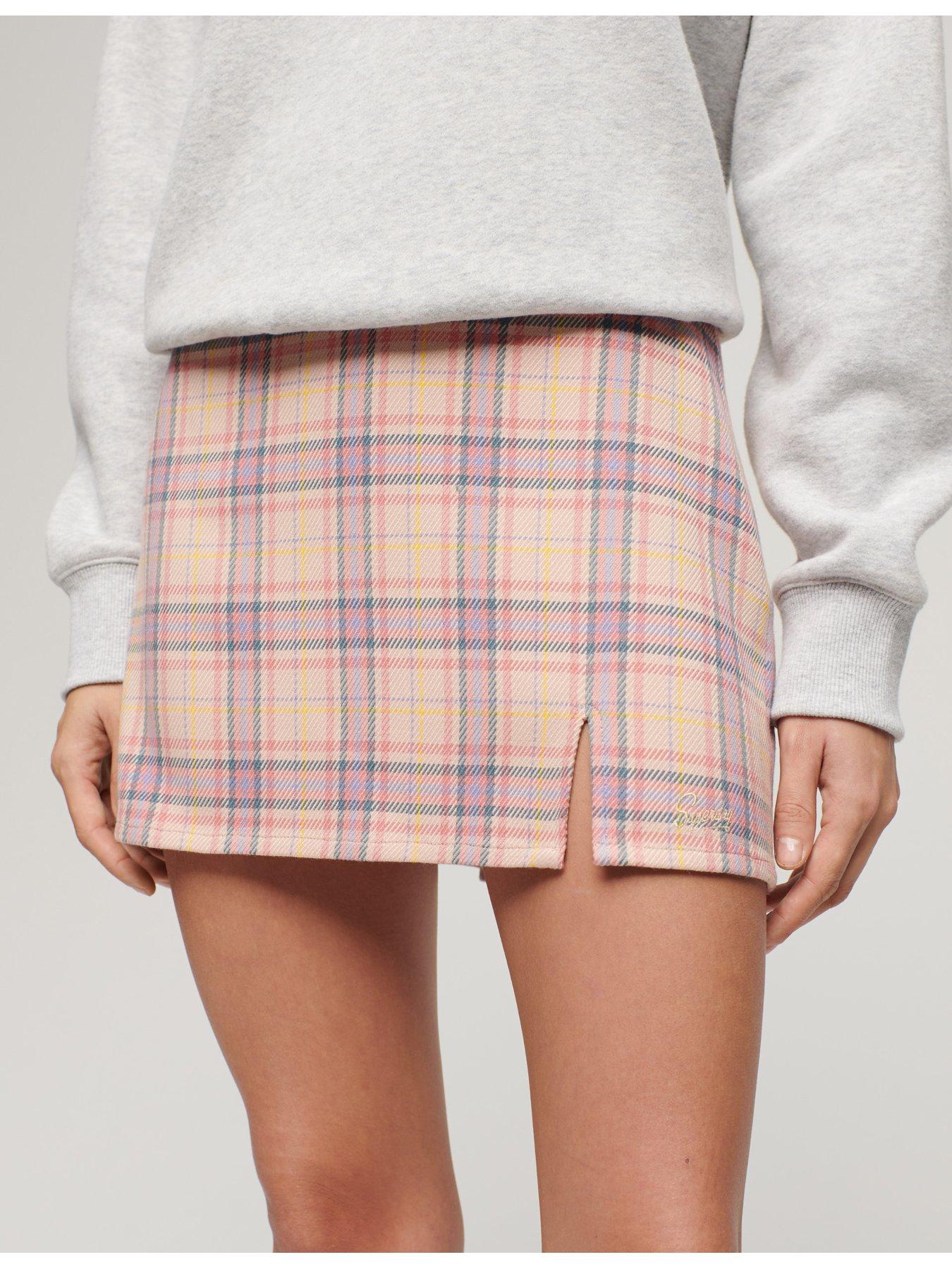 superdry-check-mini-skirt-pink