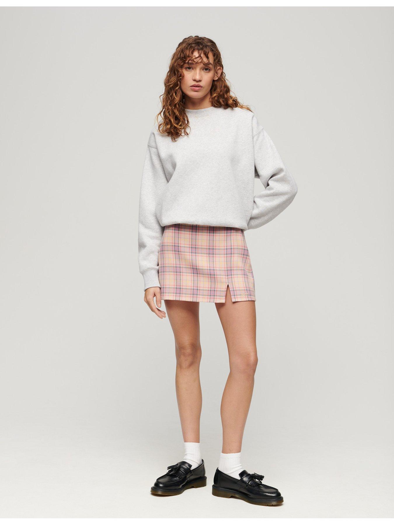 superdry-check-mini-skirt-pinkback