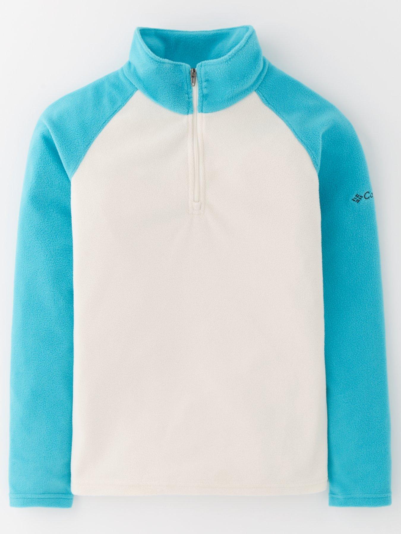 columbia-youth-girls-glacial-fleece-half-zip-white