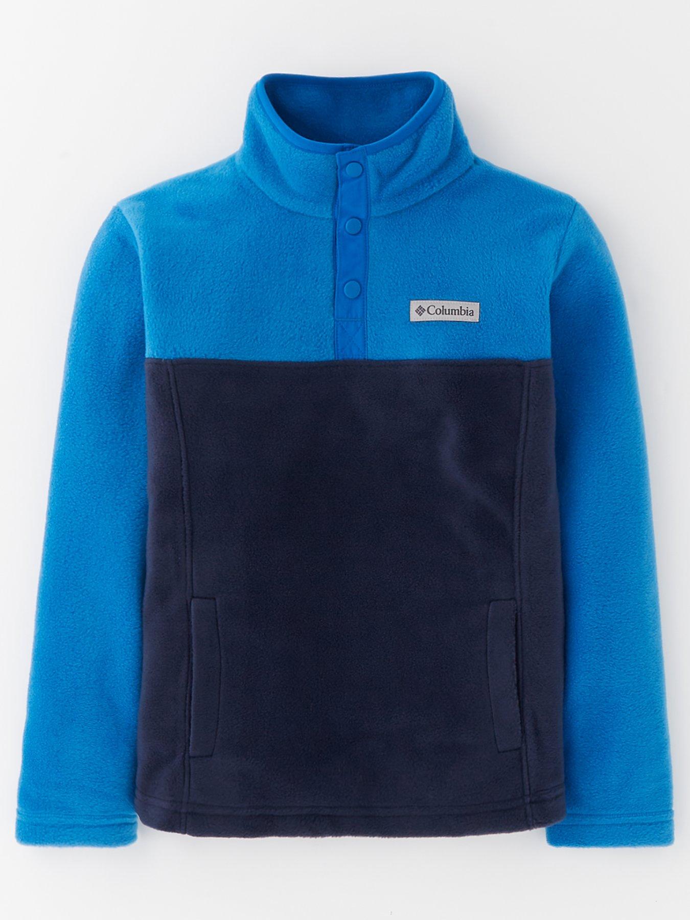 columbia-youth-unisex-steens-moutain-14-snap-fleece-pull-over-blue