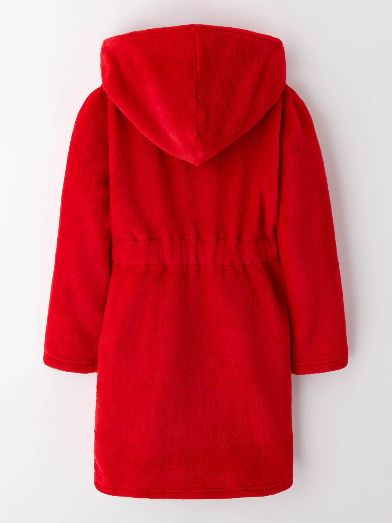 Liverpool F.C. Boys Dressing Gown, LFC Hooded Bath Robe, Ages 5 To 15 Years Old (11-12 Years