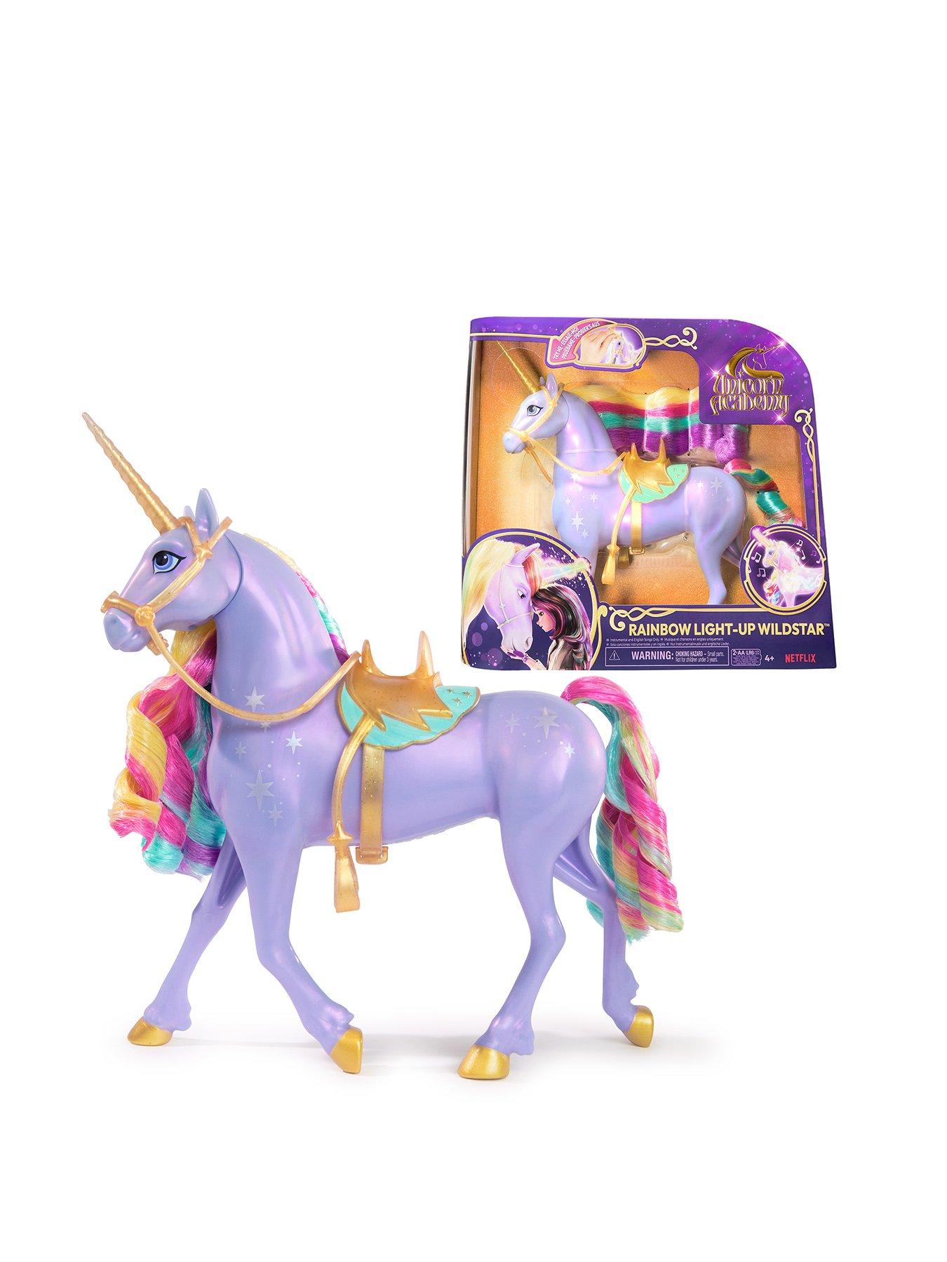 Image 1 of 7 of Unicorn Academy Rainbow Light-Up Wildstar 11" Unicorn Figure