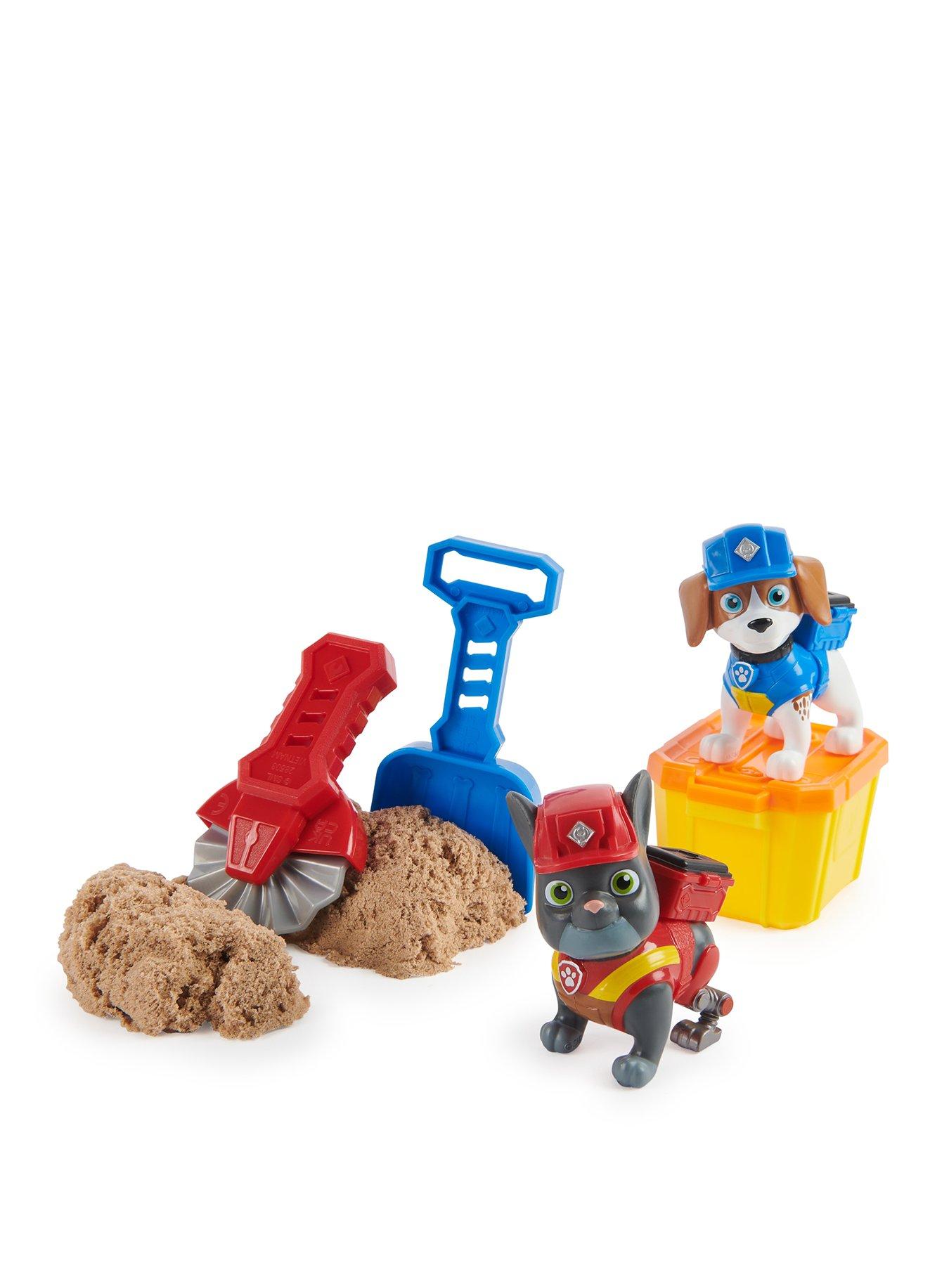 Image of Rubble & Crew Rubble  &  Crew - Charger and Wheeler Build-It Pack with Kinetic Sand