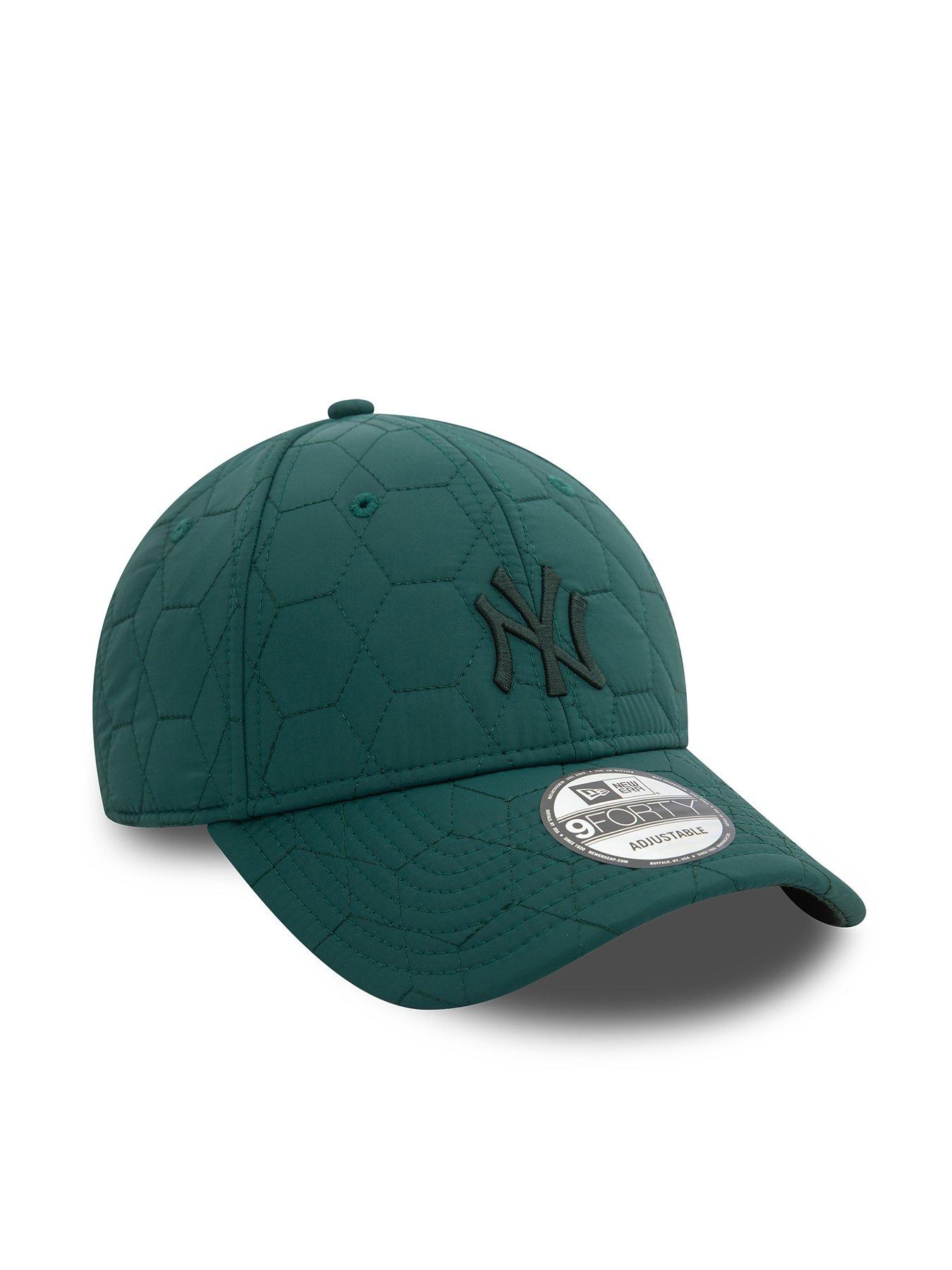 new-era-ladies-9forty-ny-yankees-quilted-cap-greenfront