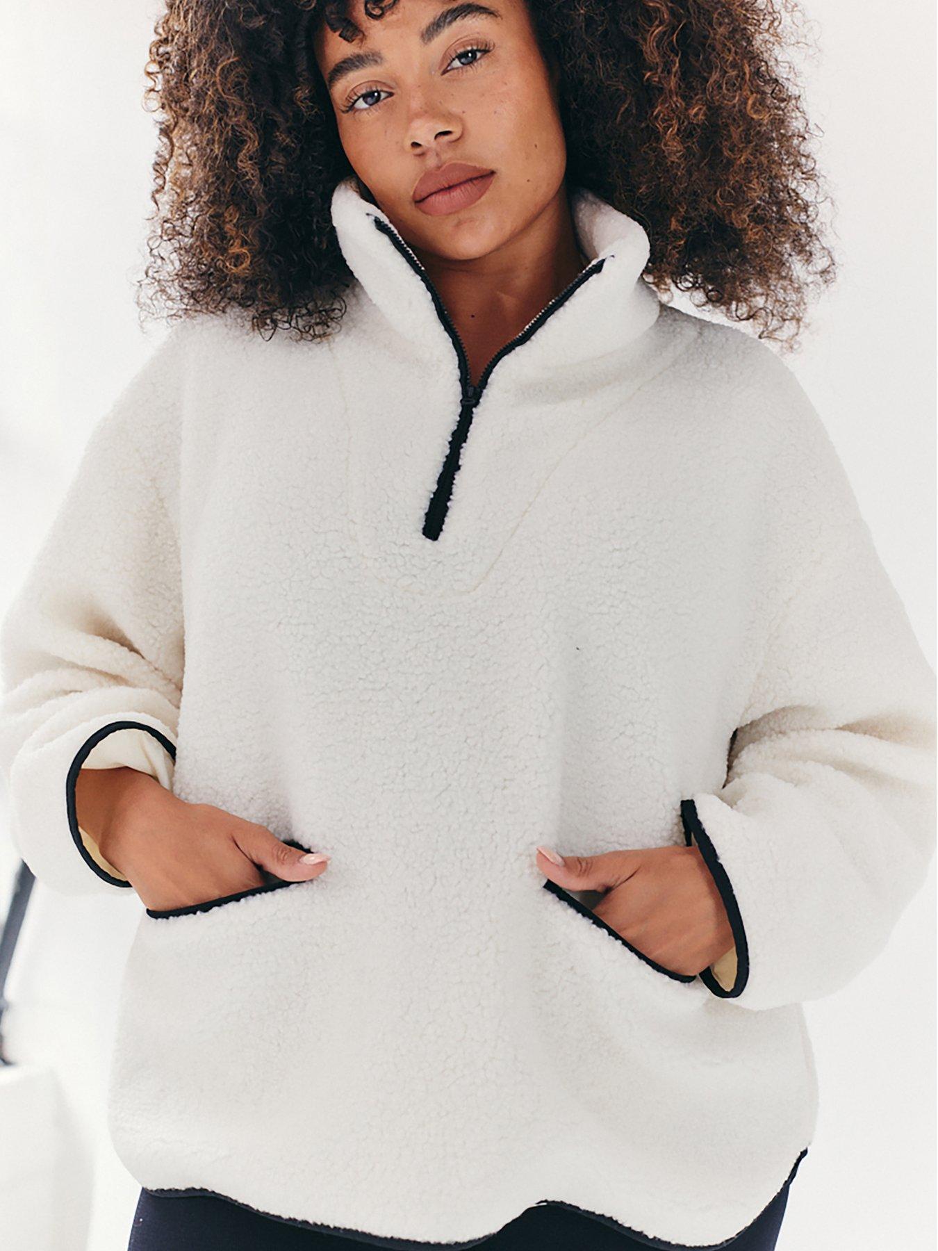 in-the-style-fits-contrast-piping-borg-lined-half-zip-up-fleece-cream