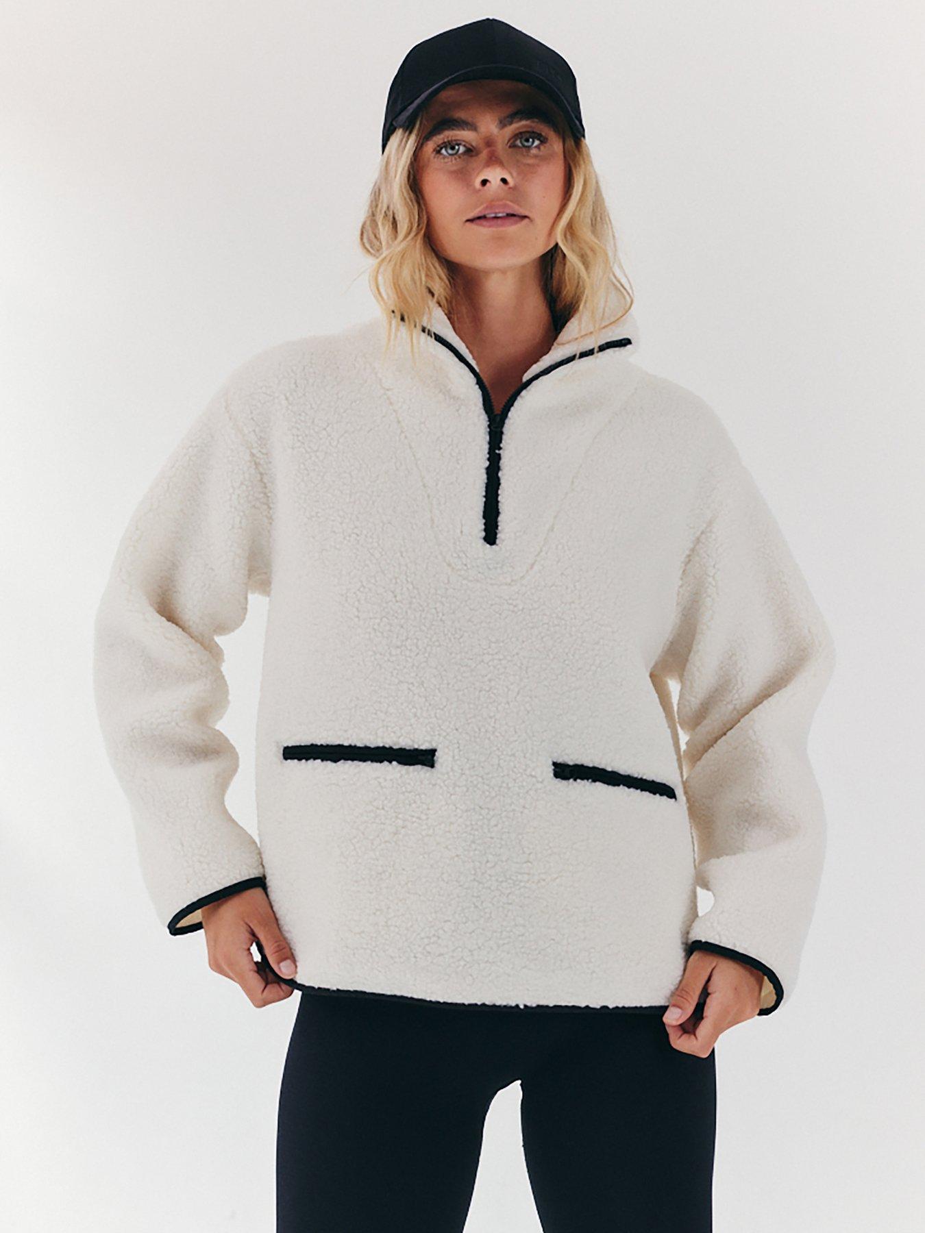 in-the-style-fits-cream-contrast-piping-borg-lined-half-zip-up-fleeceback