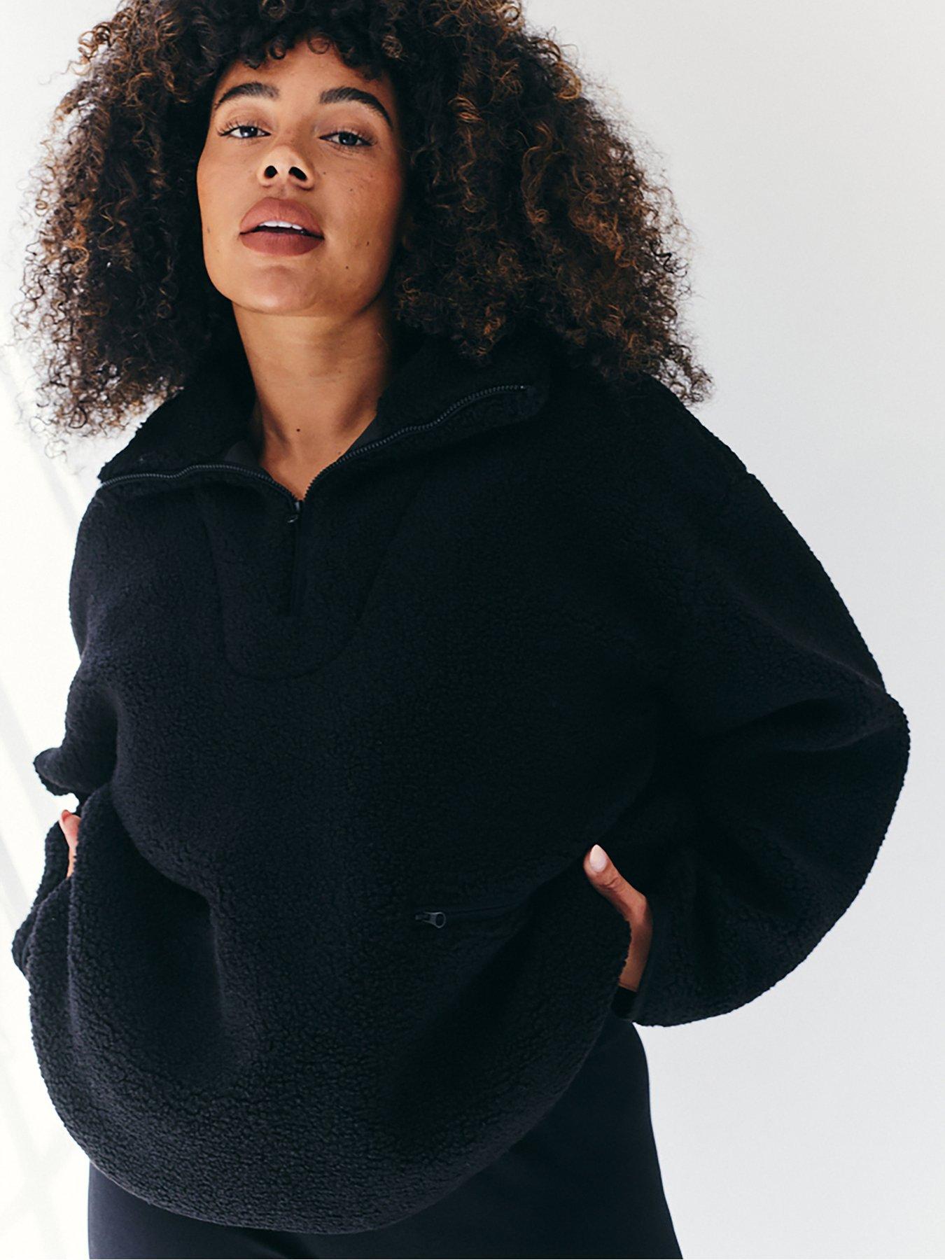 in-the-style-borg-lined-half-zip-up-fleece-blackdetail