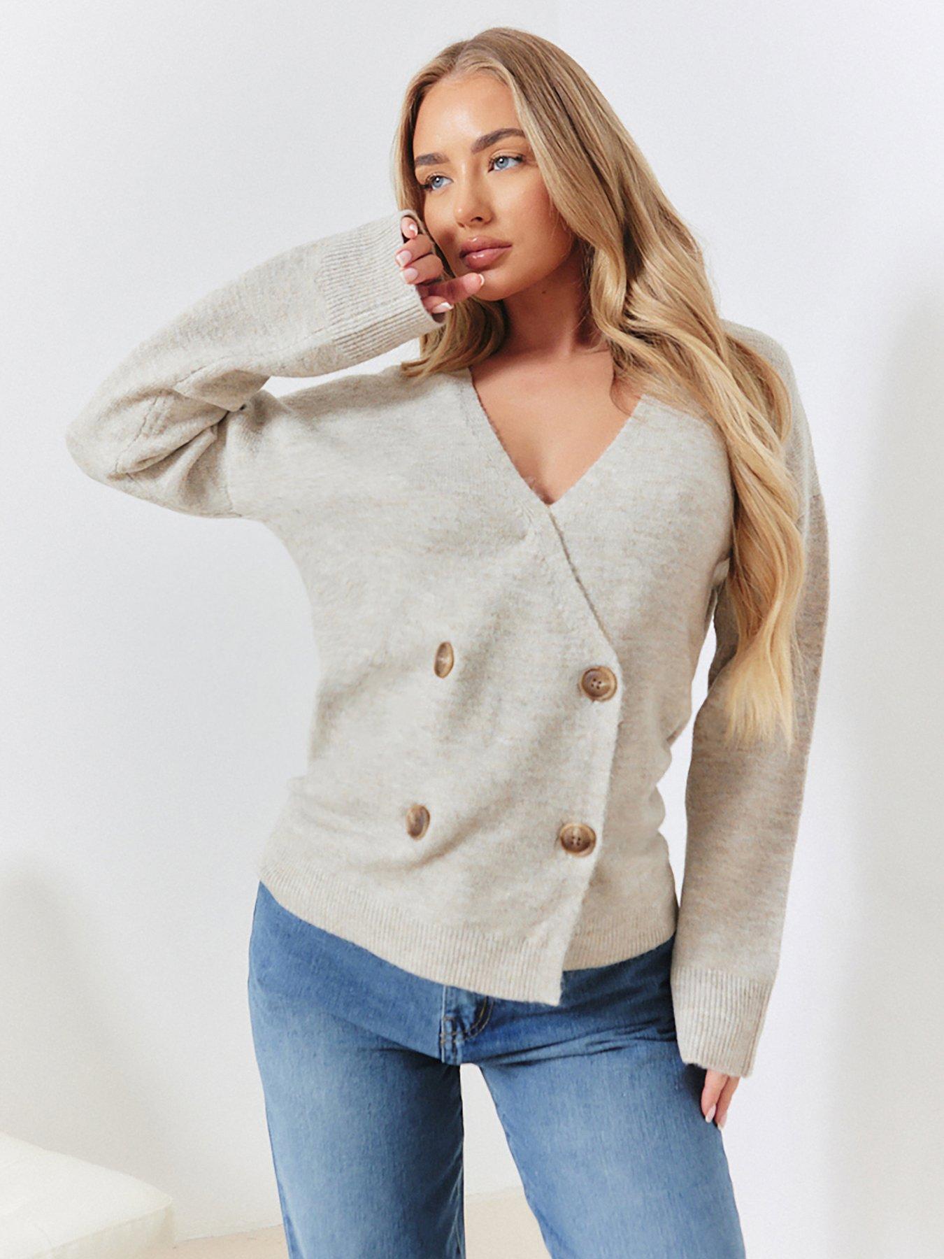 in-the-style-perrie-sian-double-breasted-knit-cardigan-oatmeal