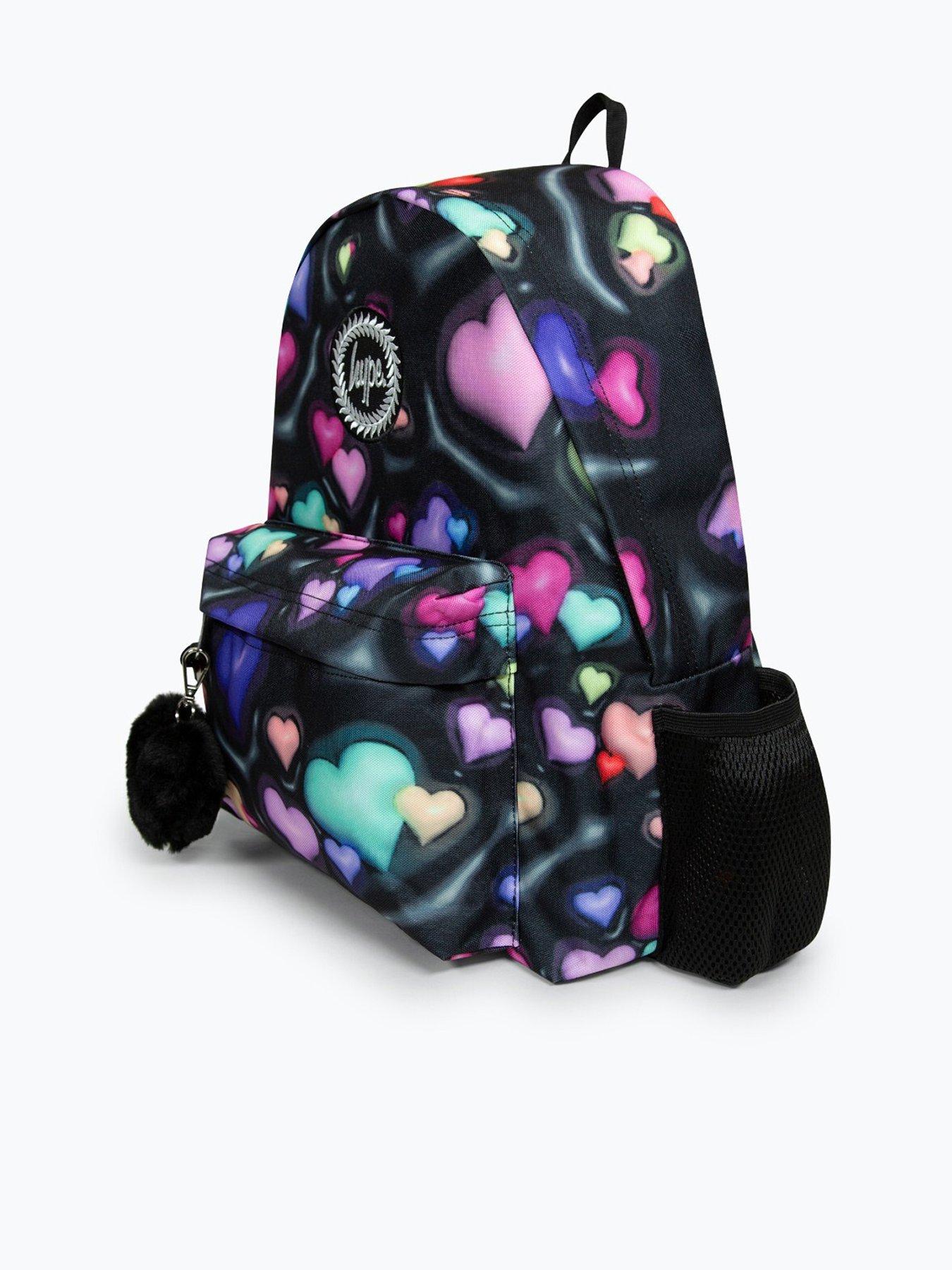 hype-hype-unisex-black-3d-hearts-badge-backpack