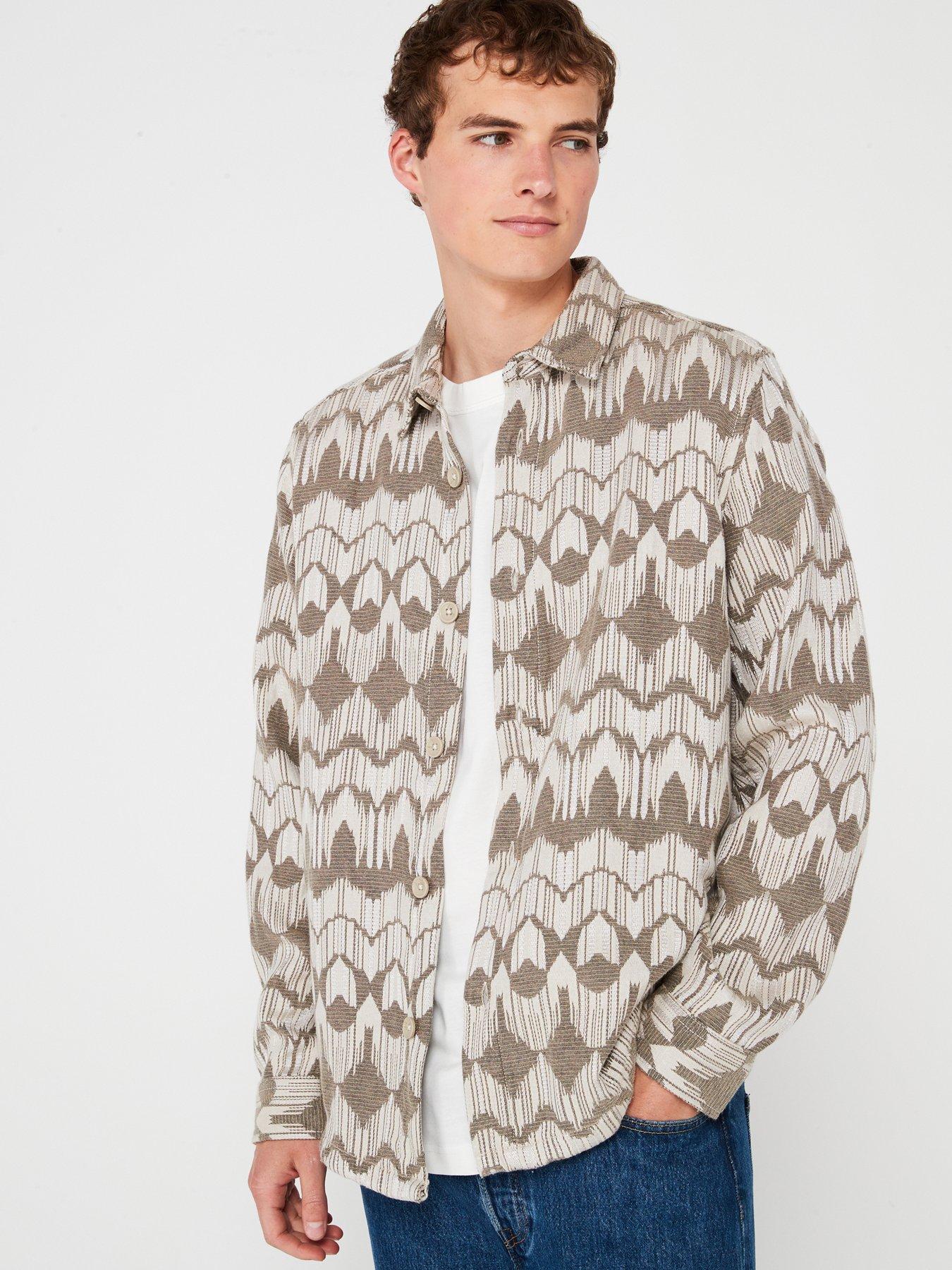 only-sons-jacquard-overshirt-cream