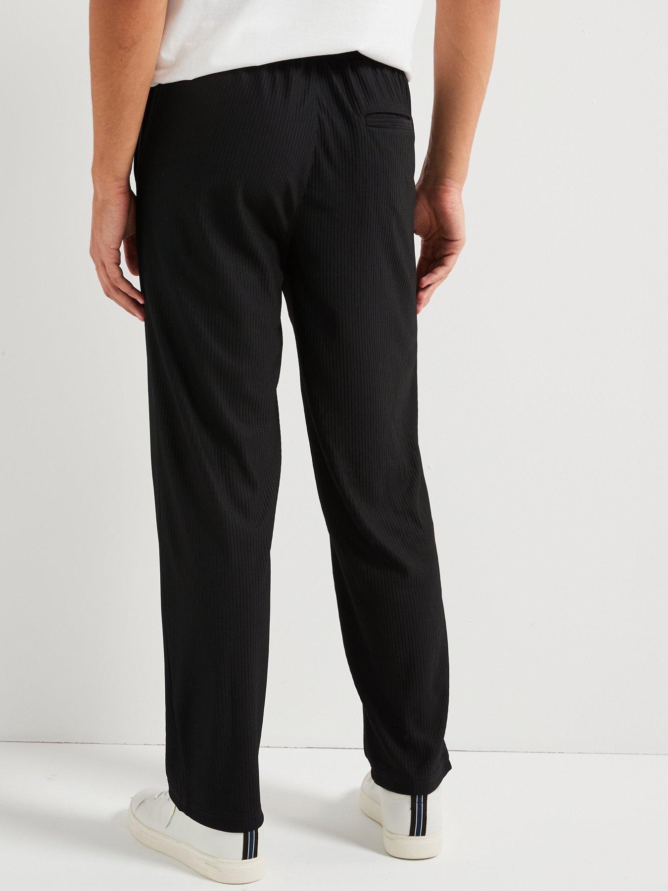 only-sons-co-ord-loose-fit-pleated-trousers-blackstillFront