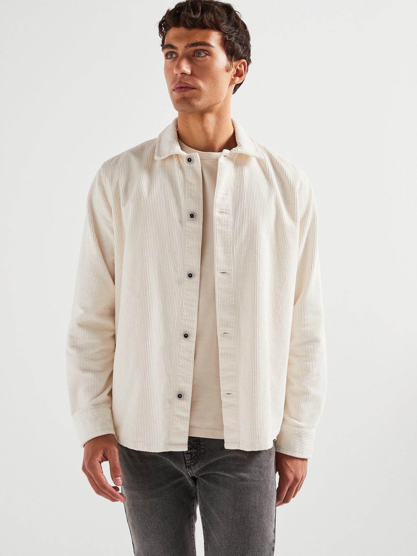 only-sons-relaxed-fit-corduroy-shacket-cream