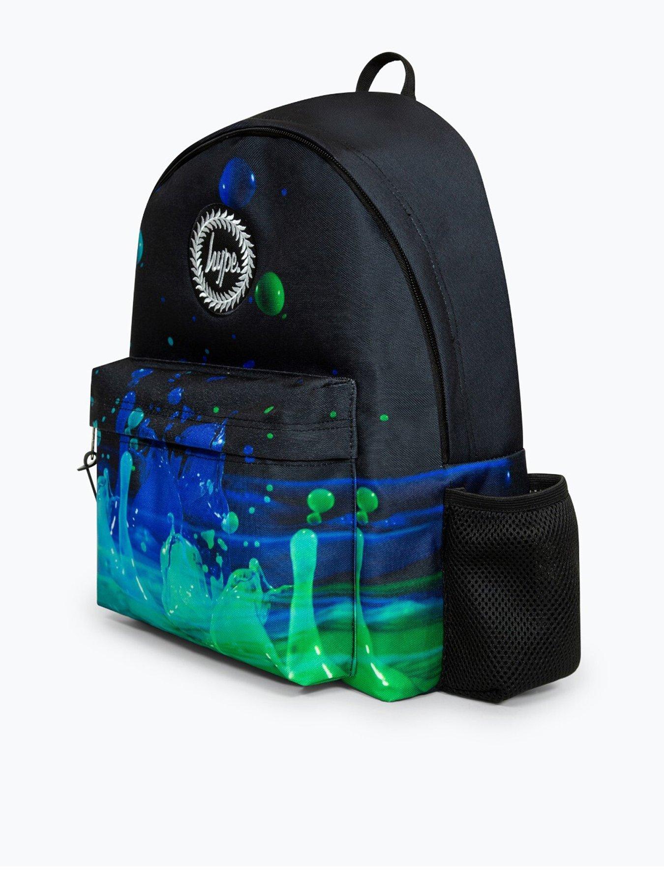 hype-hype-unisex-black-3d-droplets-badge-backpack