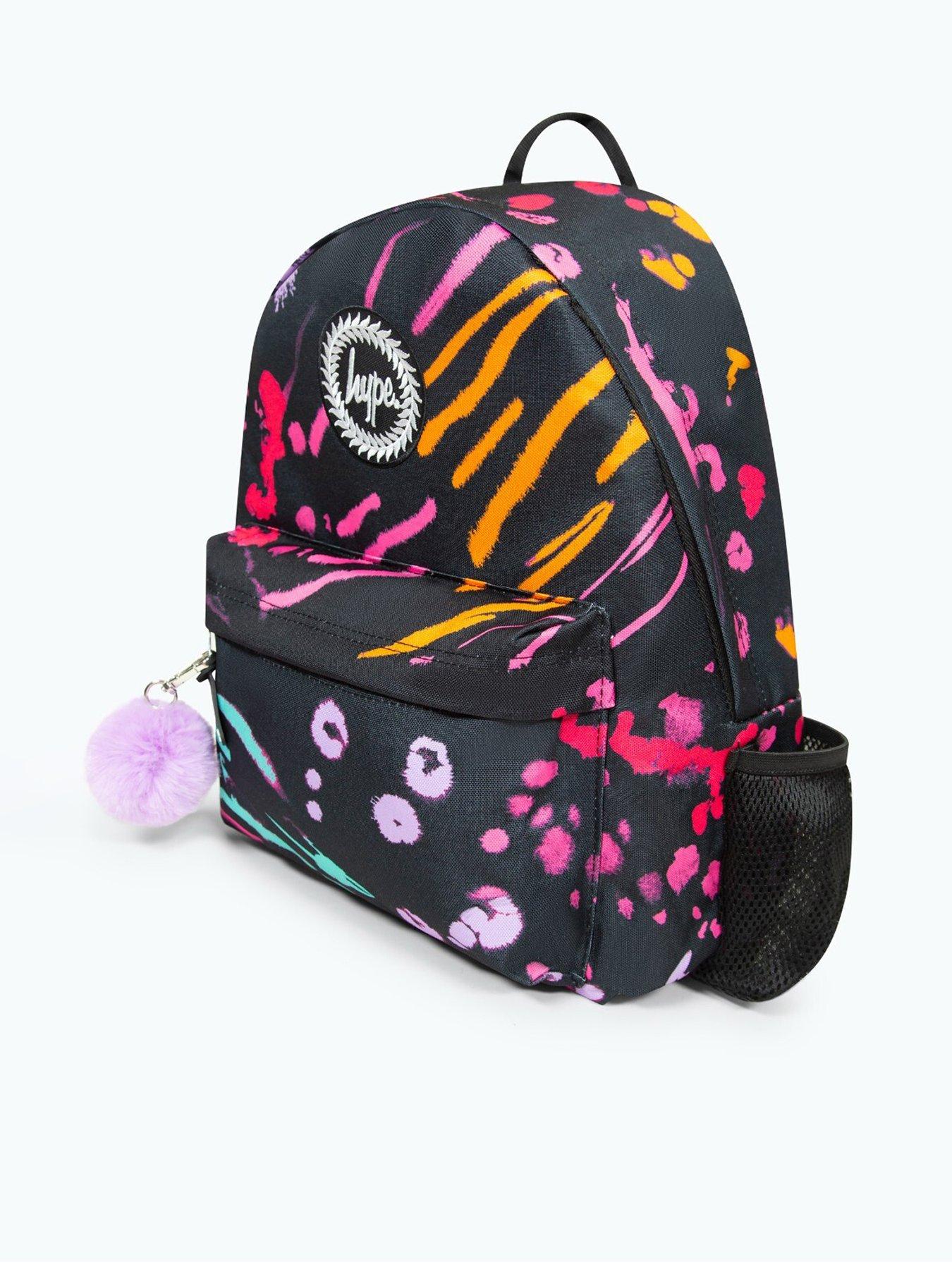 hype-hype-unisex-black-scratches-badge-backpackfront