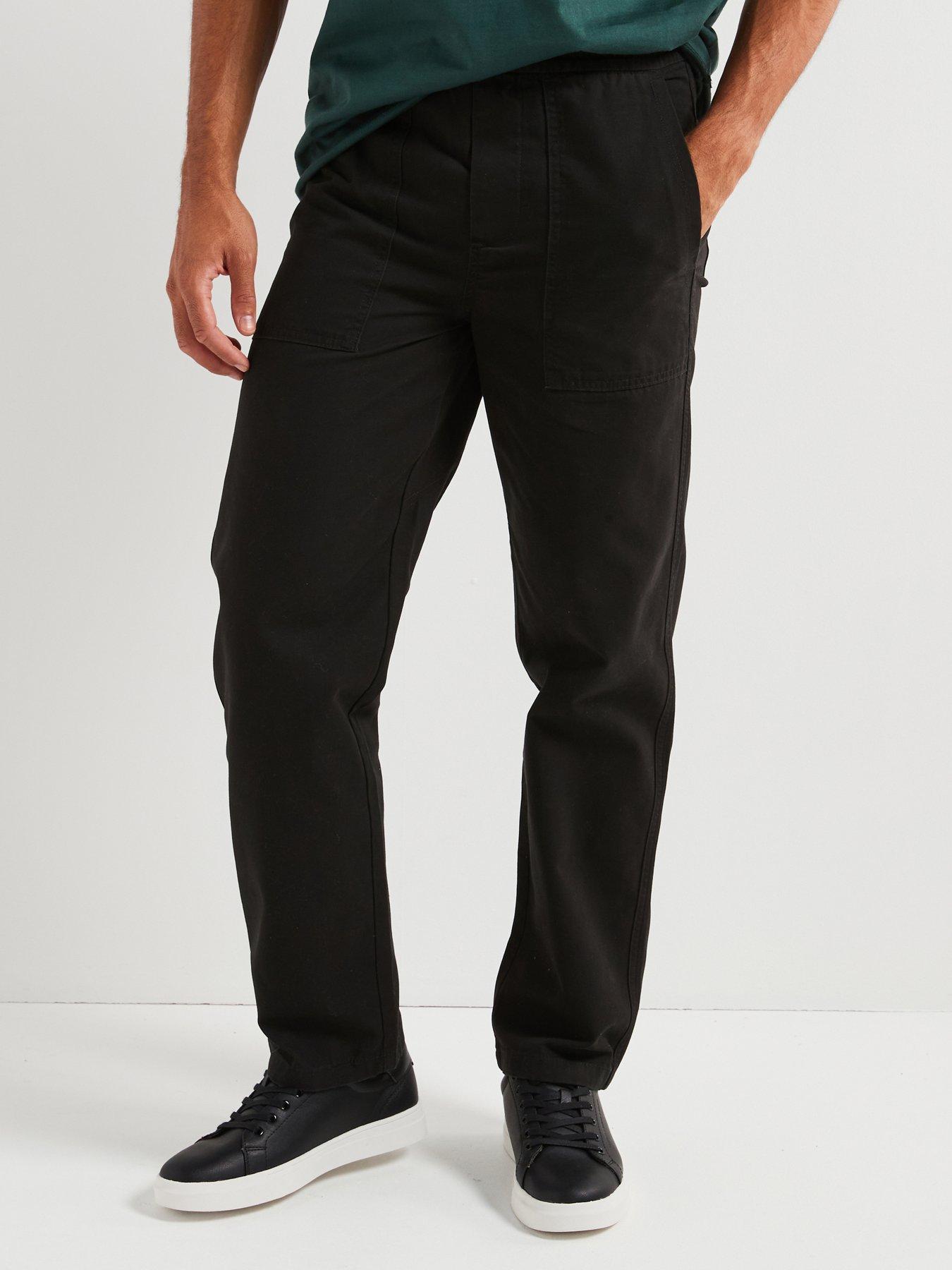 only-sons-loose-fit-drawstring-trousers-black