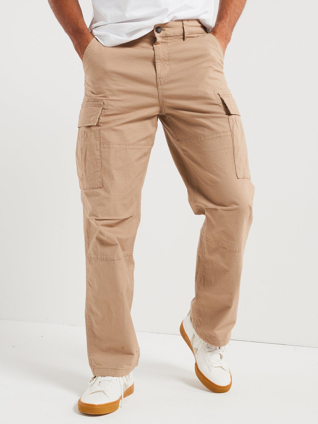 only-sons-only-amp-sons-ray-loose-fit-cargo-trousers-beige