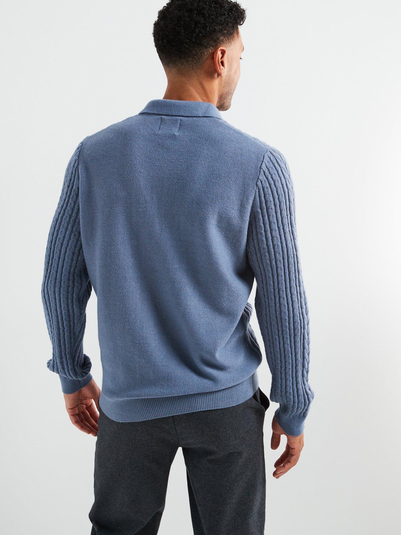 only-sons-only-amp-sons-long-sleeve-cable-knitted-polo-shirtstillFront