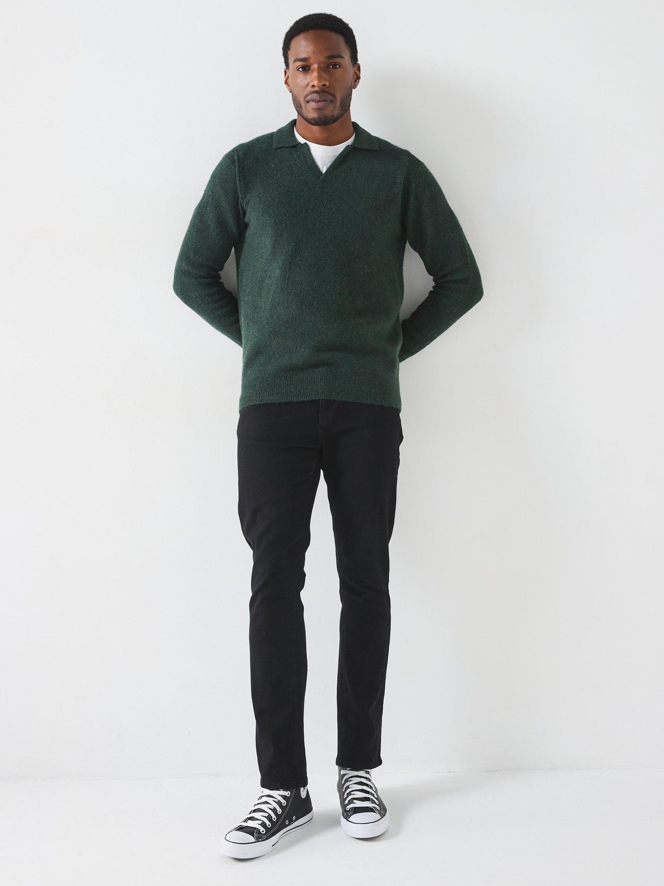 only-sons-long-sleeve-open-collar-knitted-polo-shirtback