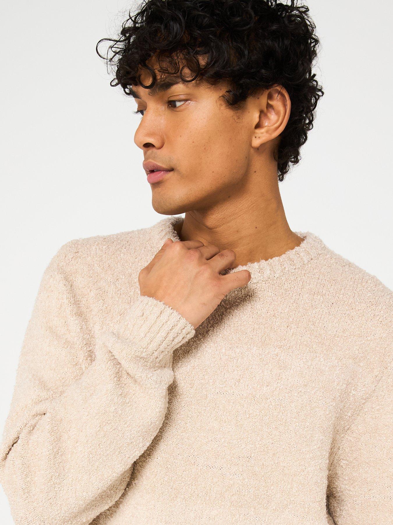 only-sons-boucle-crew-knitted-jumper-beigeoutfit