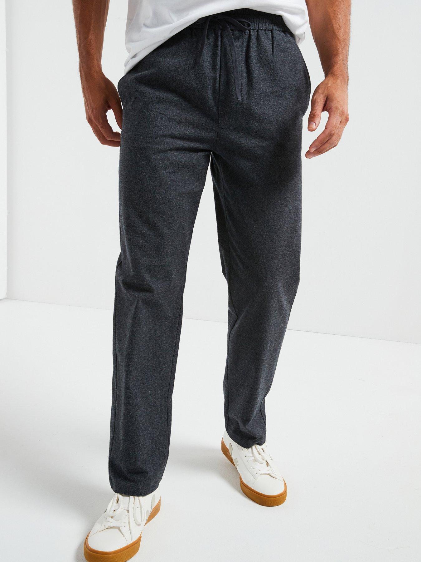 only-sons-only-amp-sons-smart-pleated-loose-fit-trousers-black