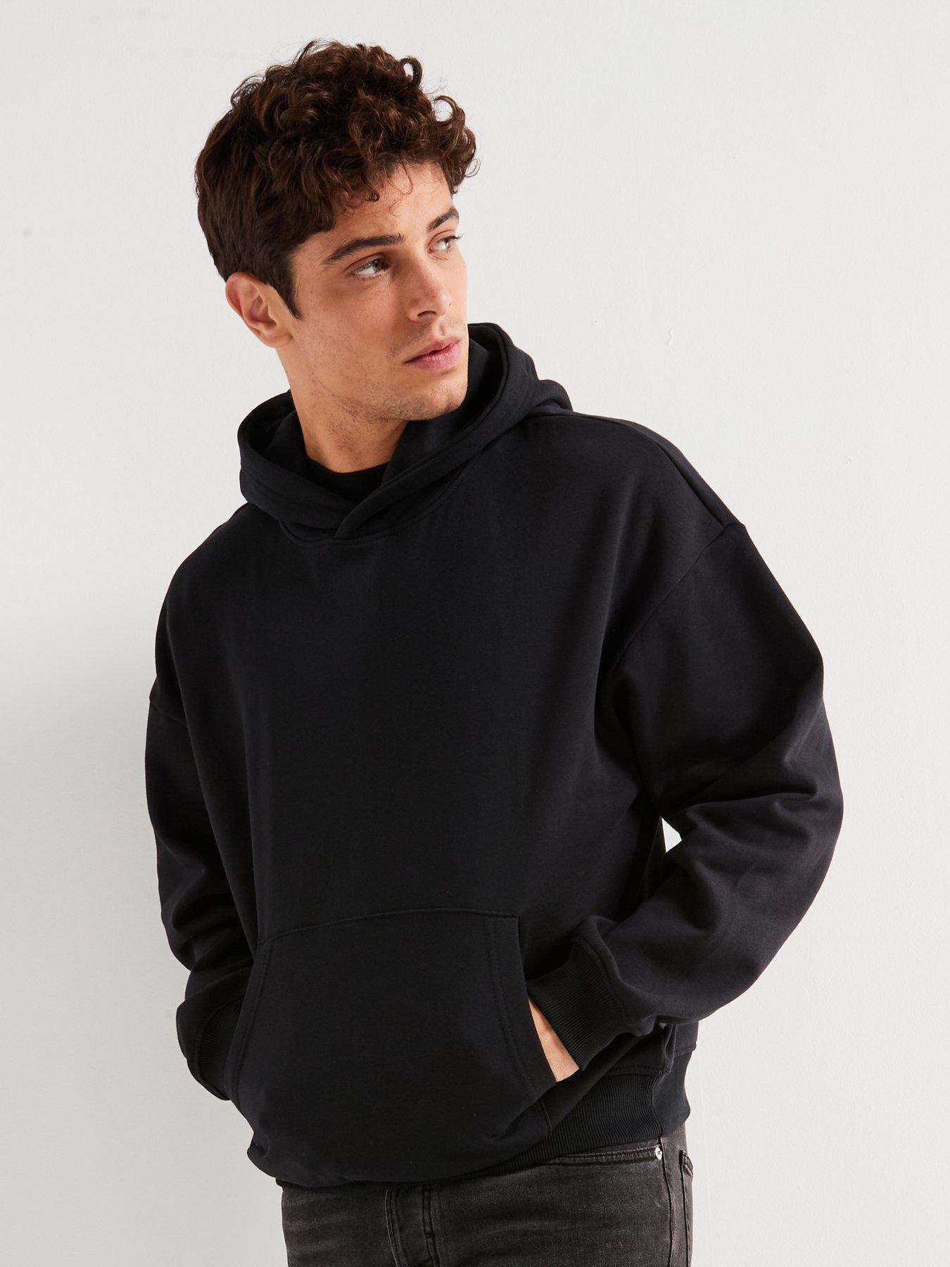 Image of ONLY & SONS Relaxed Fit Overhead Hoodie - Black