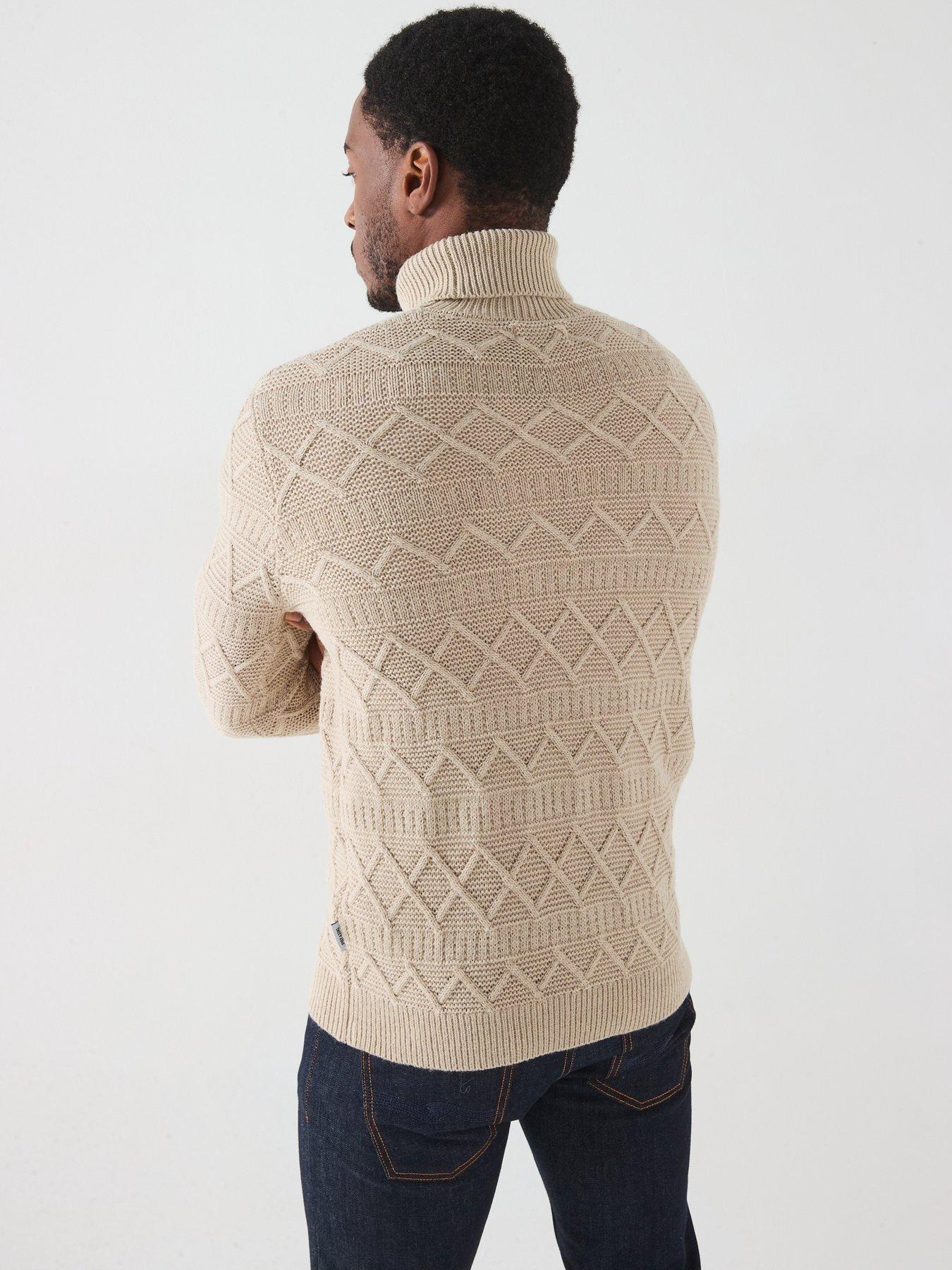 only-sons-textured-cable-roll-neck-knitted-jumperstillFront